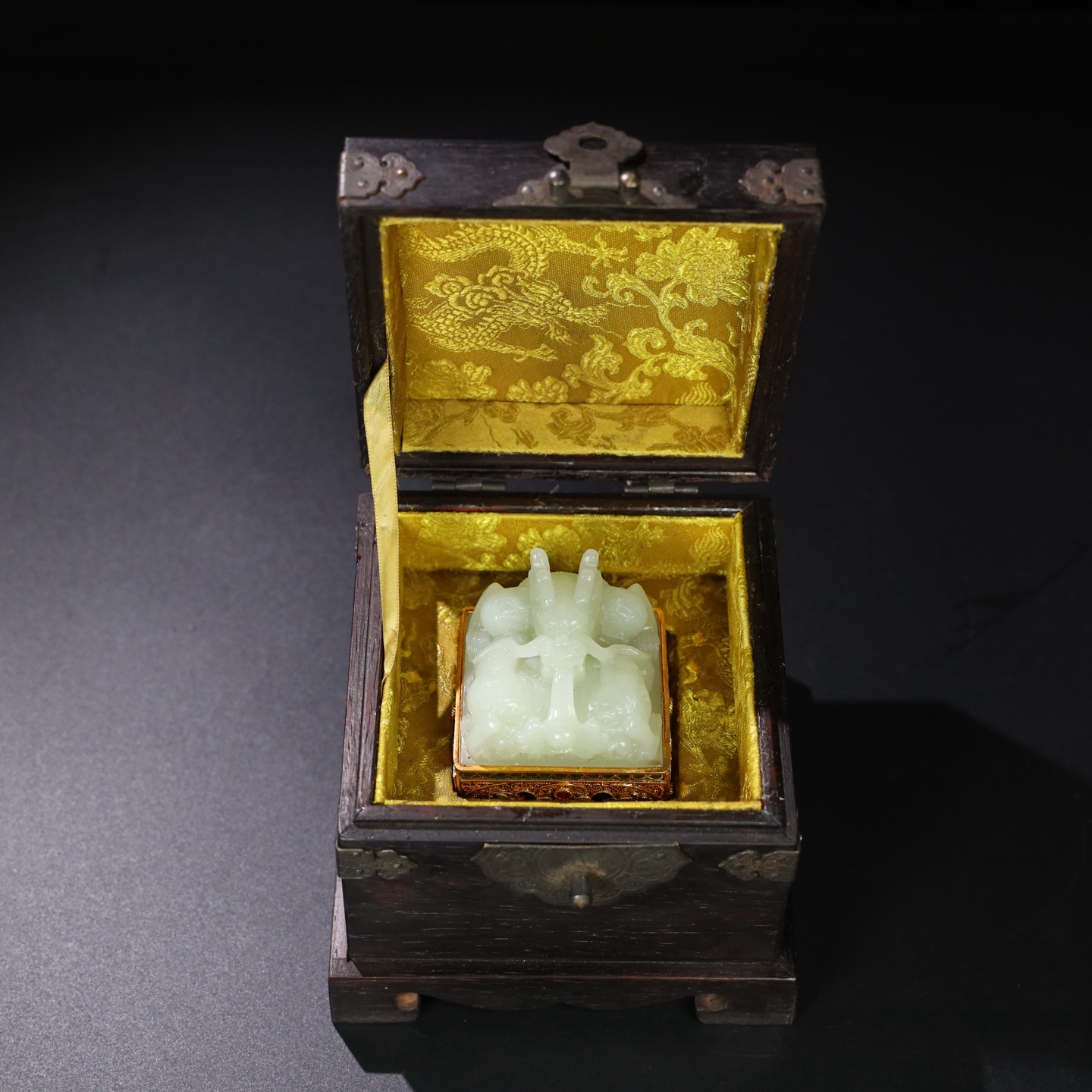 Chinese Natural Jade Carved Seal