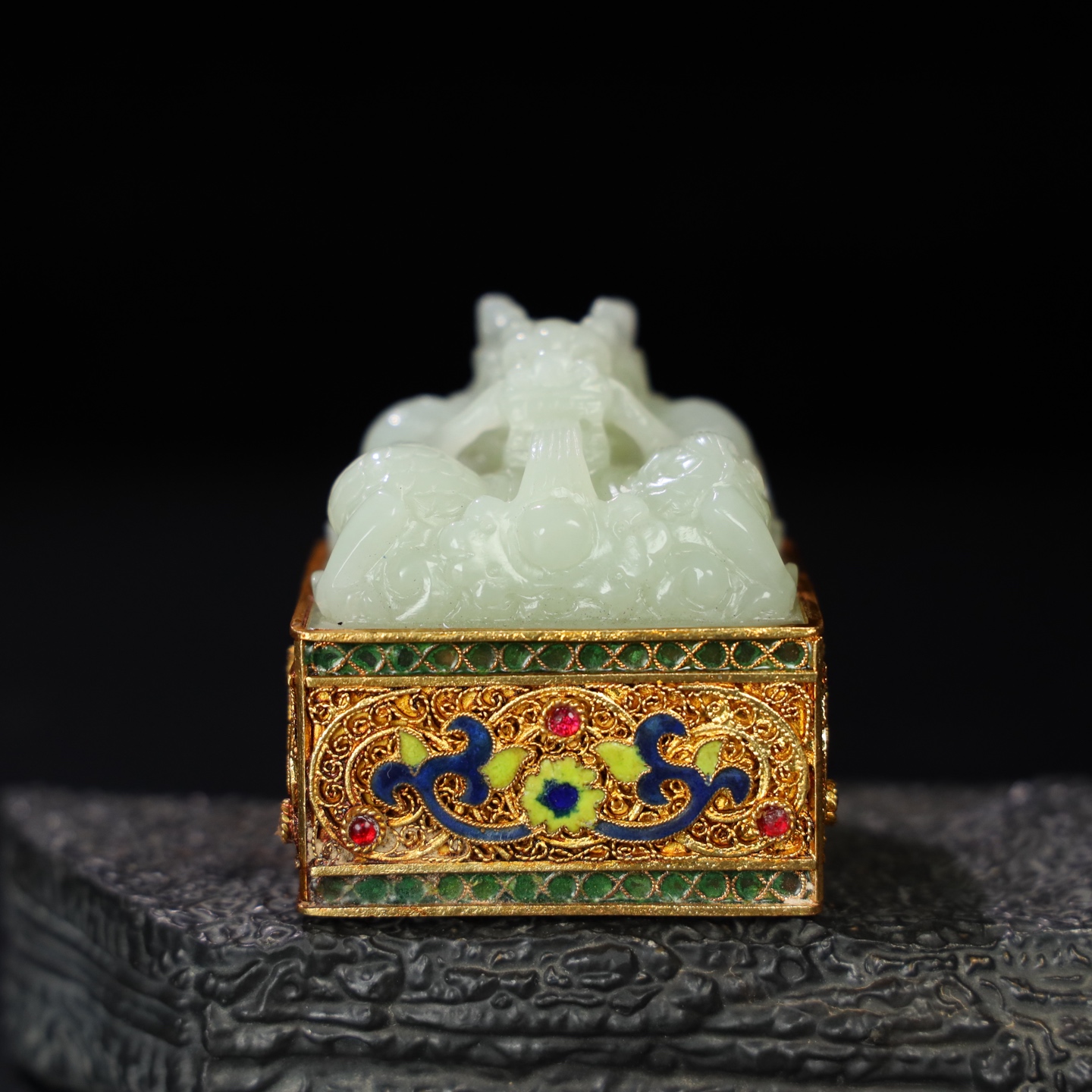 Chinese Natural Jade Carved Seal