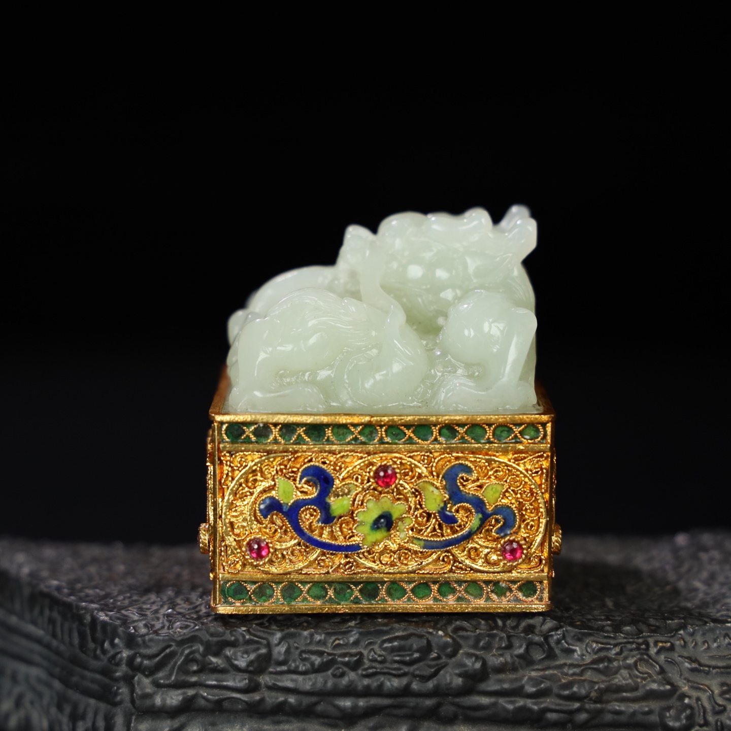Chinese Natural Jade Carved Seal