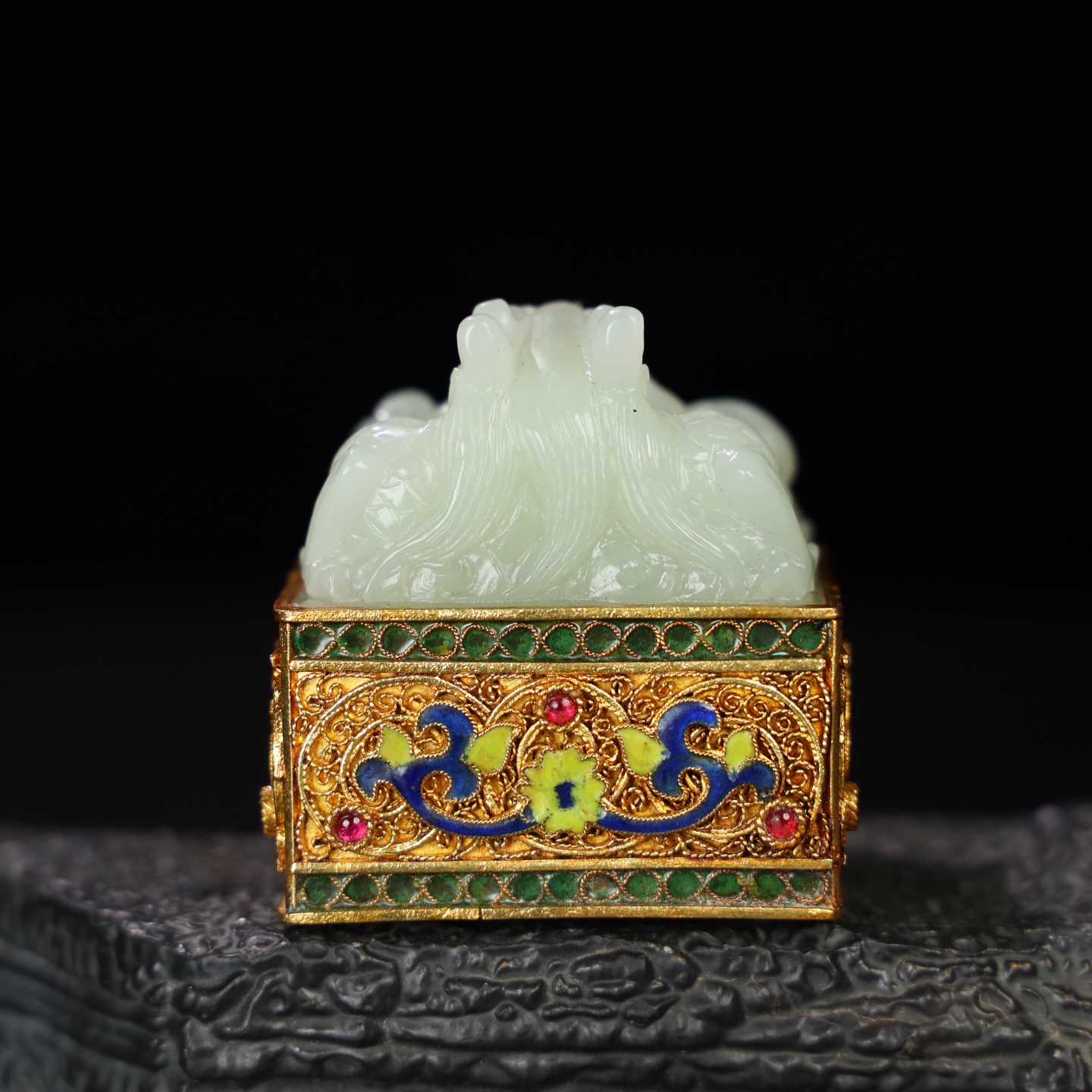 Chinese Natural Jade Carved Seal