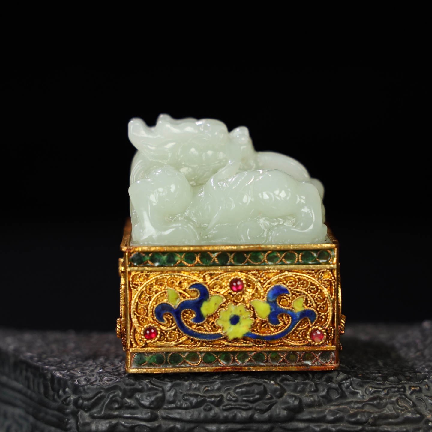 Chinese Natural Jade Carved Seal
