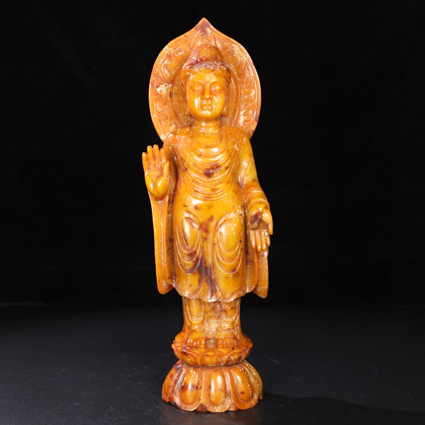 Chinese Natural Jade Carved Buddha ornaments