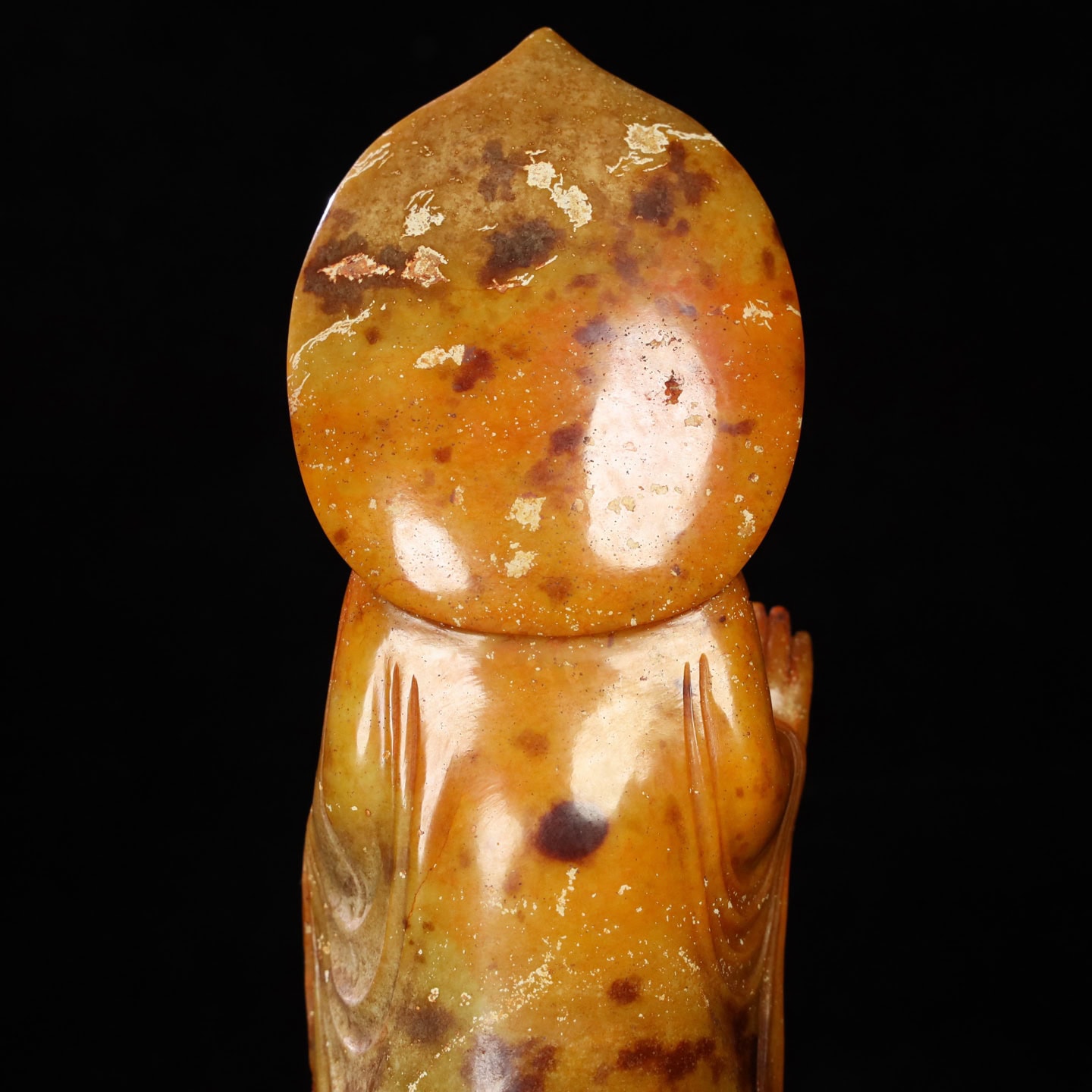 Chinese Natural Jade Carved Buddha ornaments