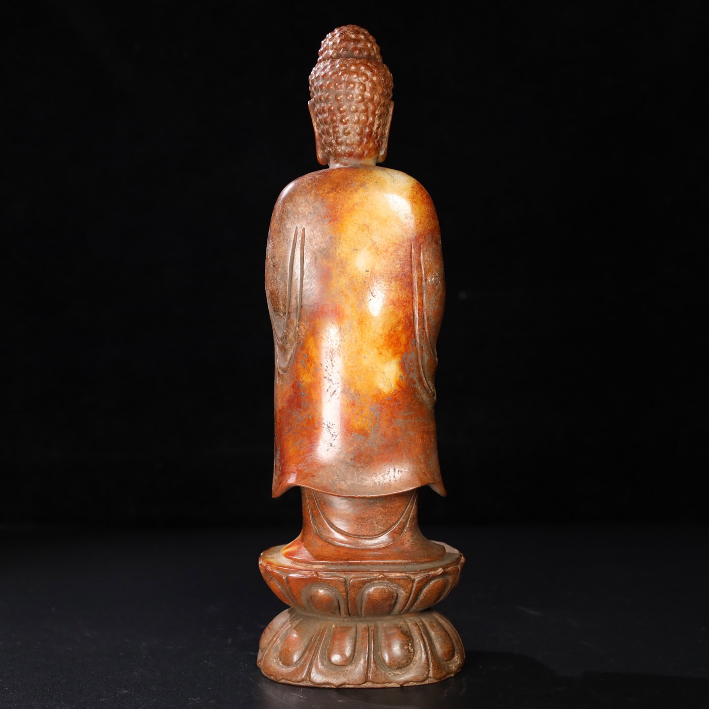 Chinese Natural Jade Carved Buddha Statue