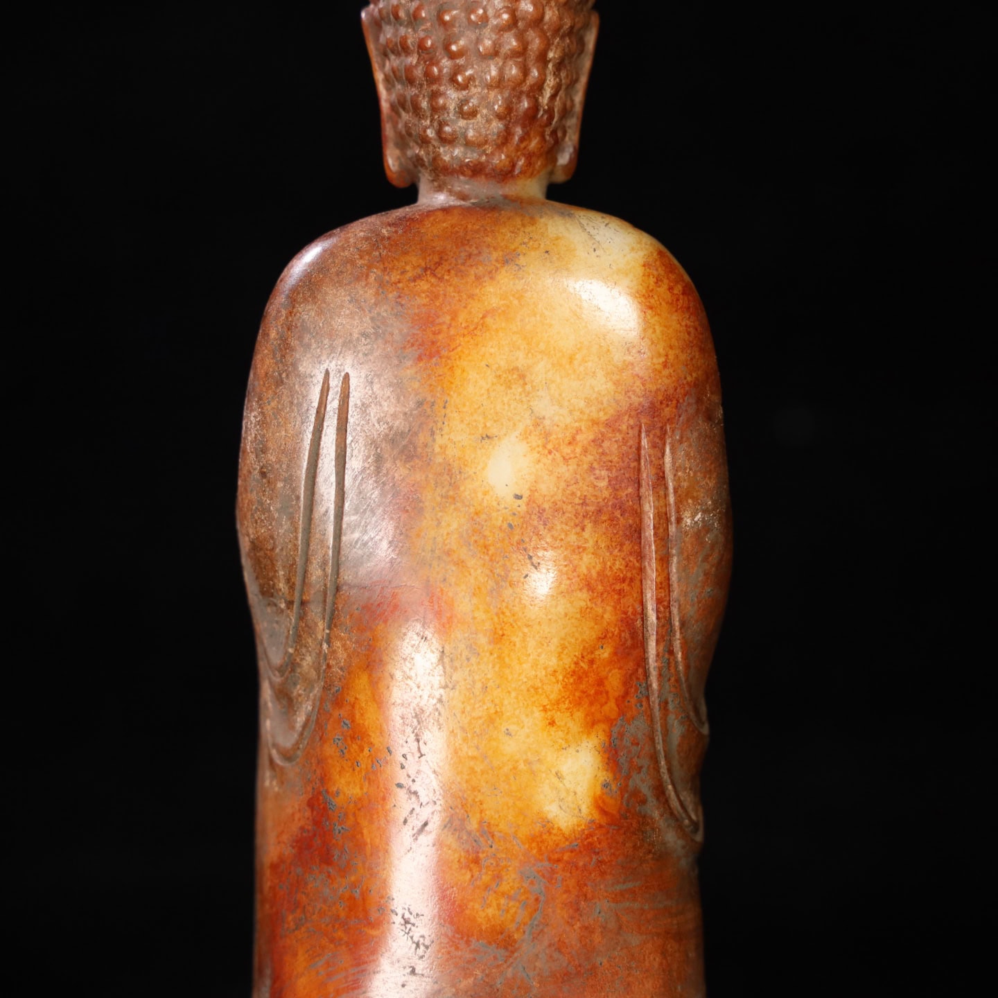 Chinese Natural Jade Carved Buddha Statue