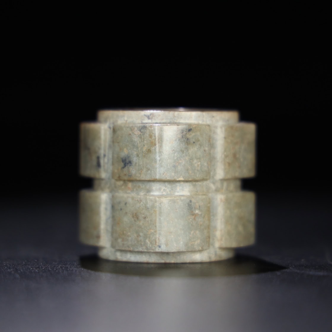 Chinese Natural Jade Carved Finger Ring