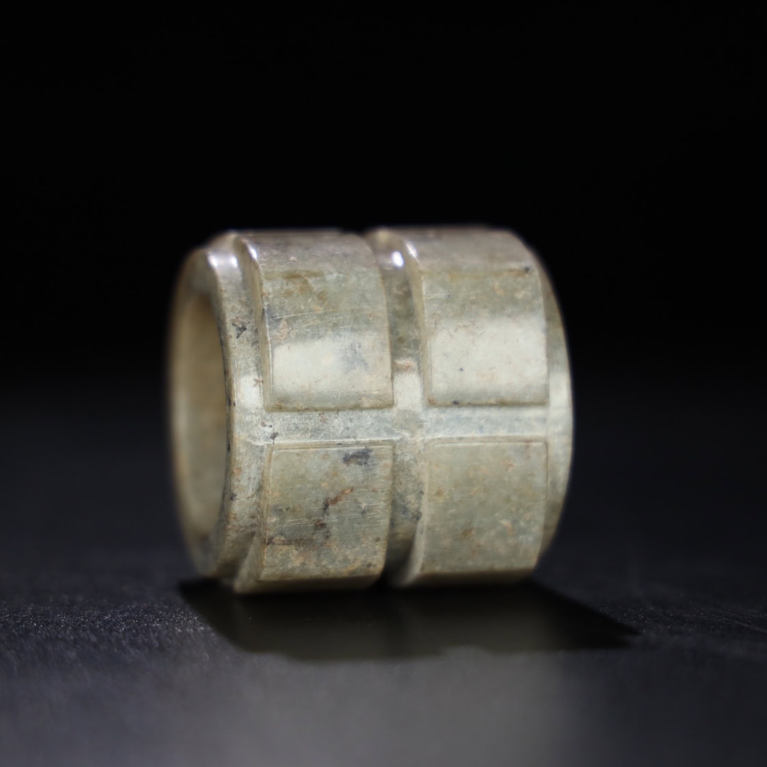 Chinese Natural Jade Carved Finger Ring