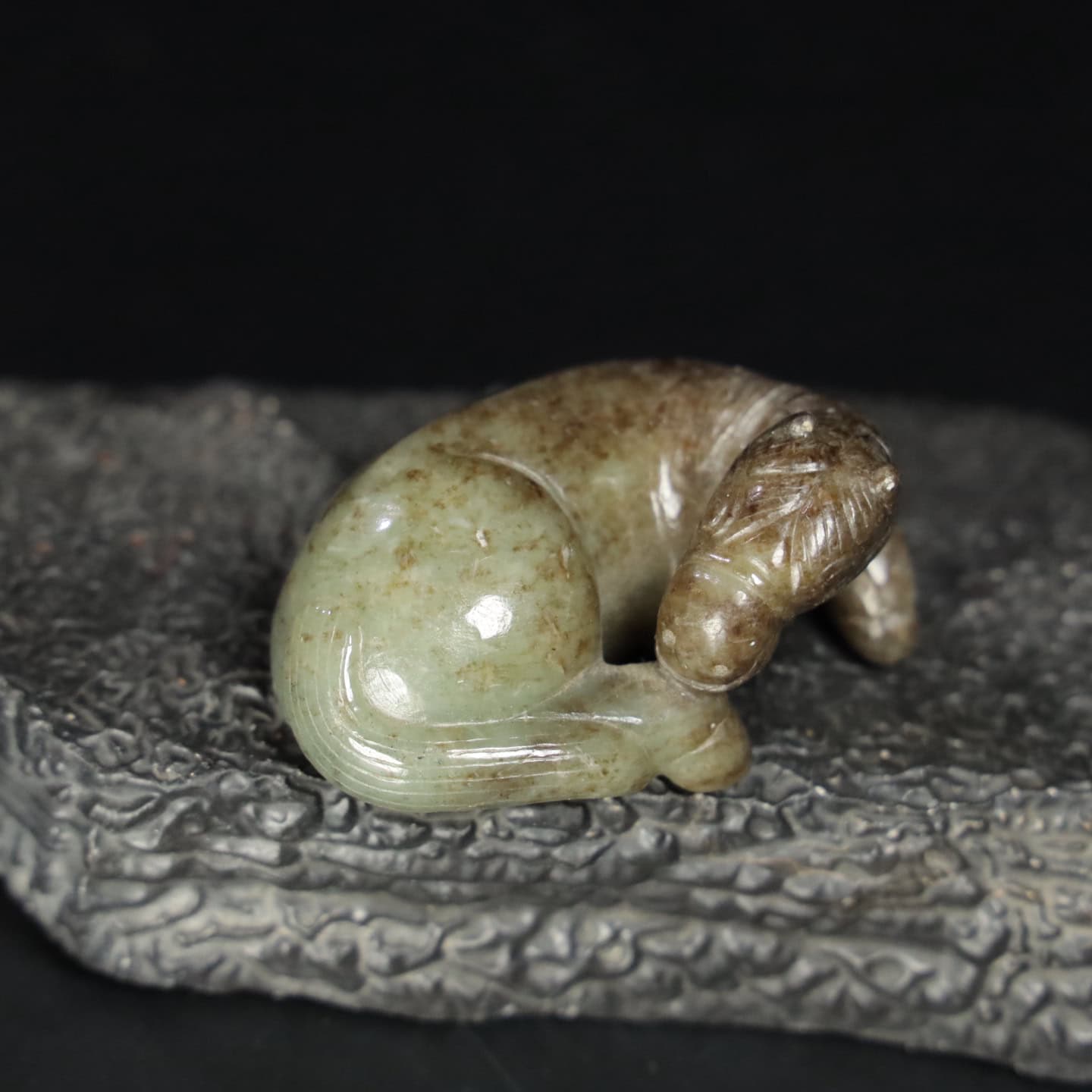 Chinese Natural Jade Carved Horses