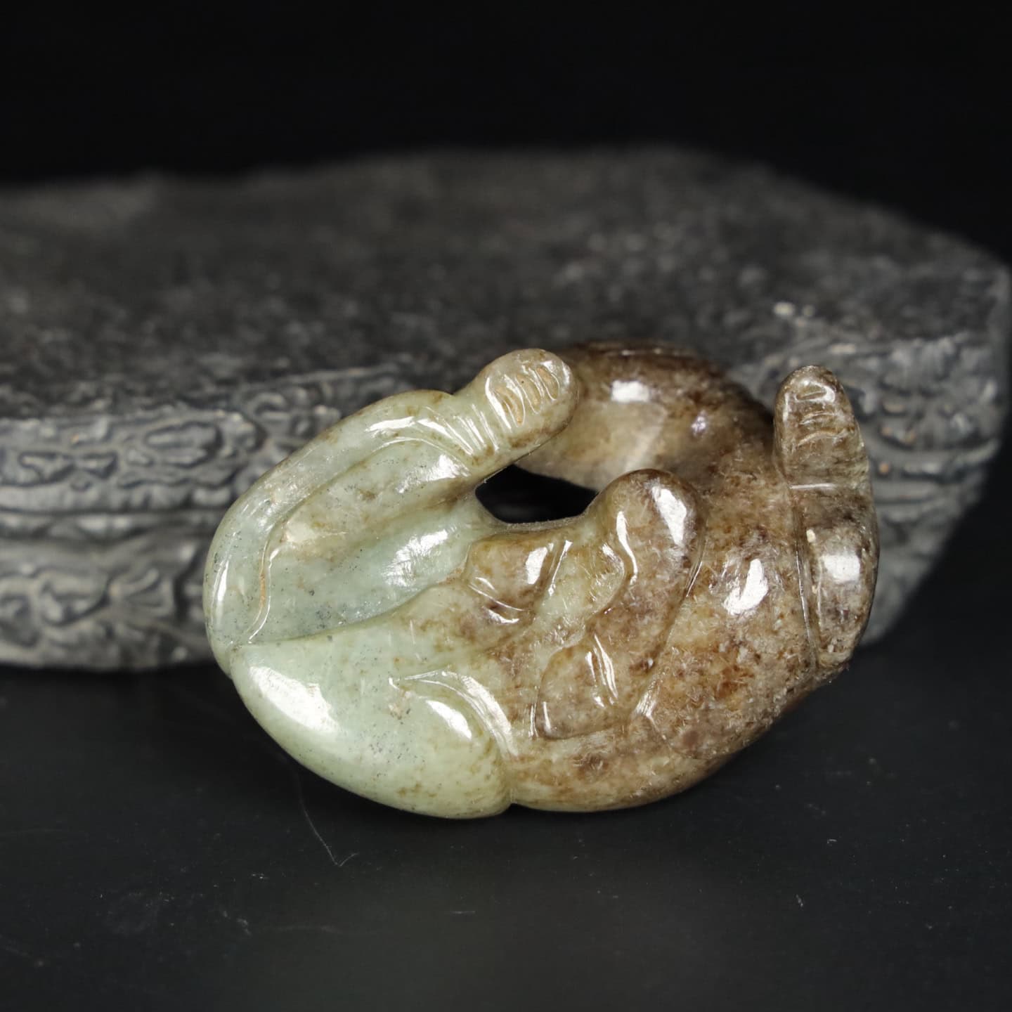 Chinese Natural Jade Carved Horses