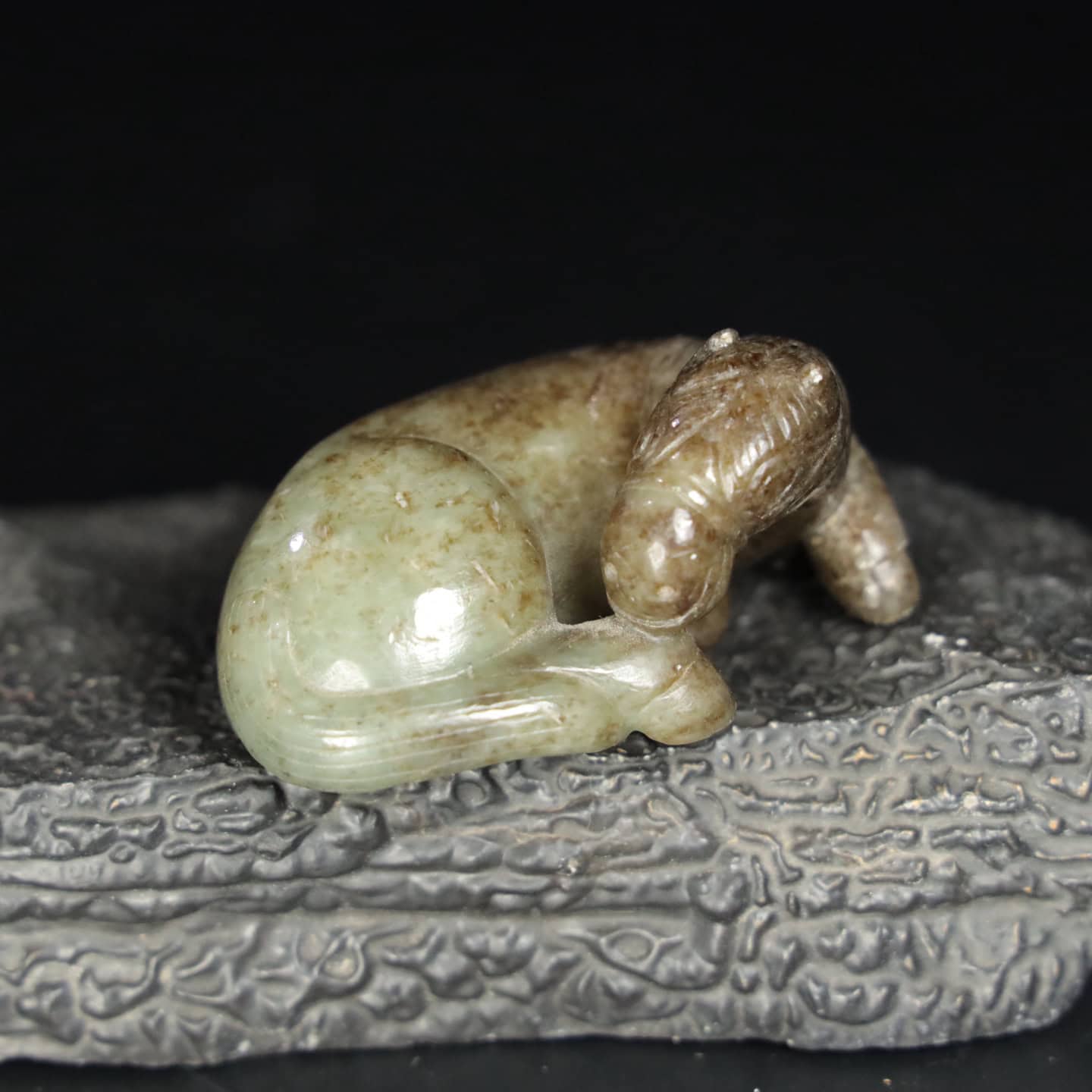 Chinese Natural Jade Carved Horses