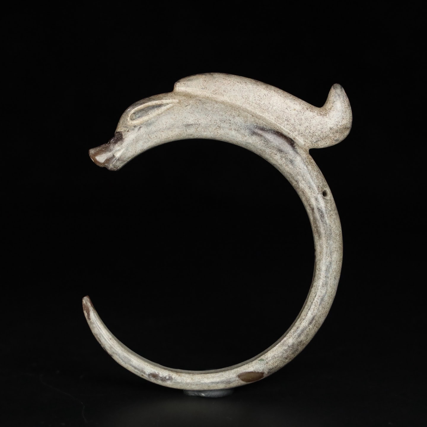 Chinese Natural Jade Carved Pig Dragon