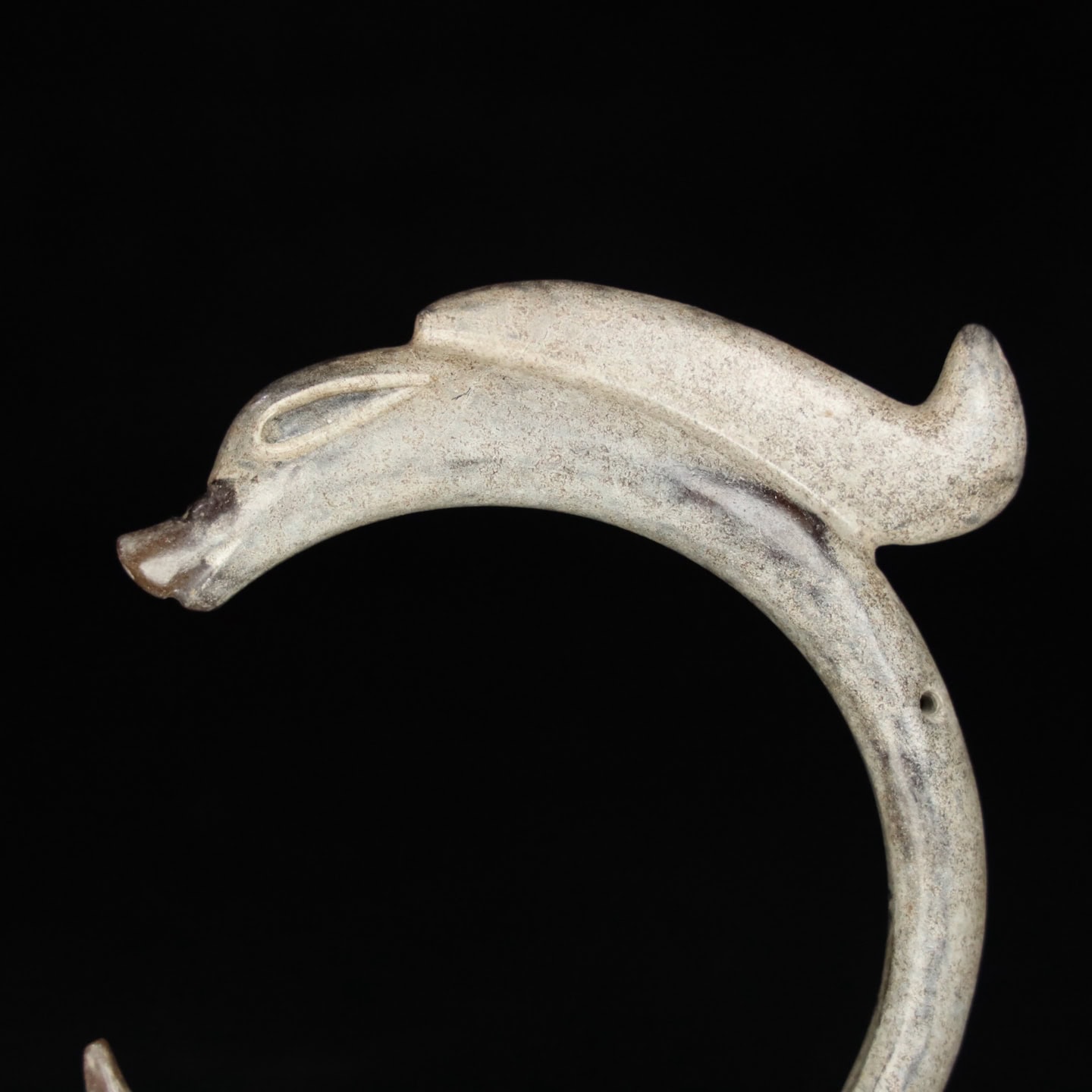 Chinese Natural Jade Carved Pig Dragon