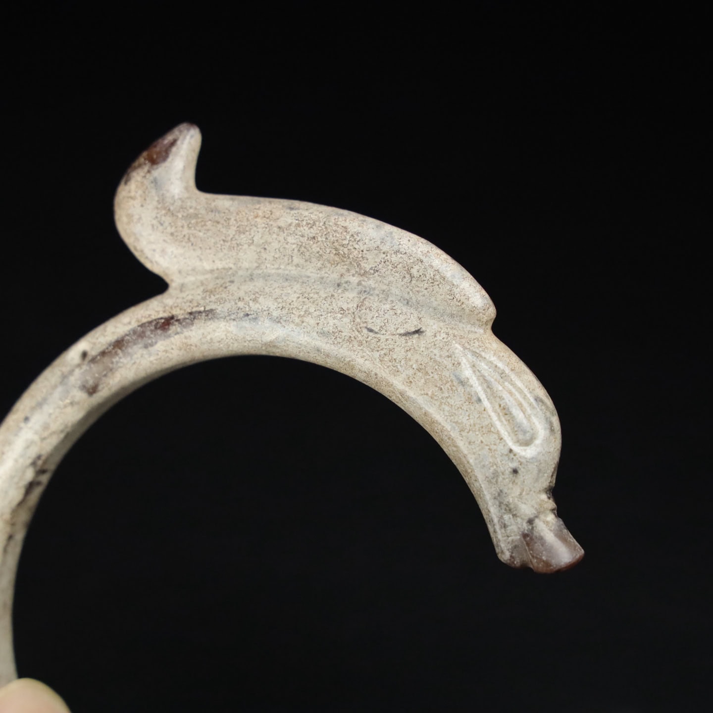 Chinese Natural Jade Carved Pig Dragon