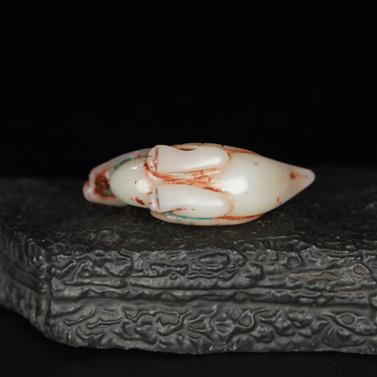 Chinese Natural Jade Carved Goose