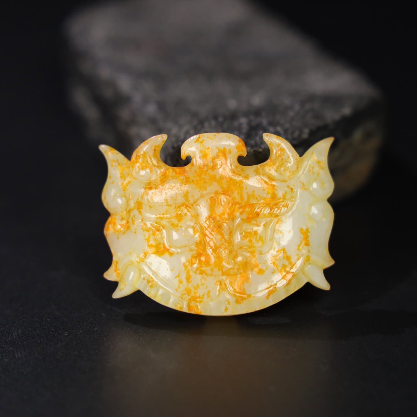 Chinese Natural Jade Carved Pendant