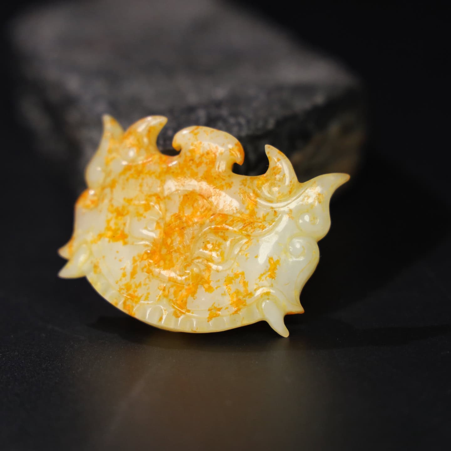 Chinese Natural Jade Carved Pendant