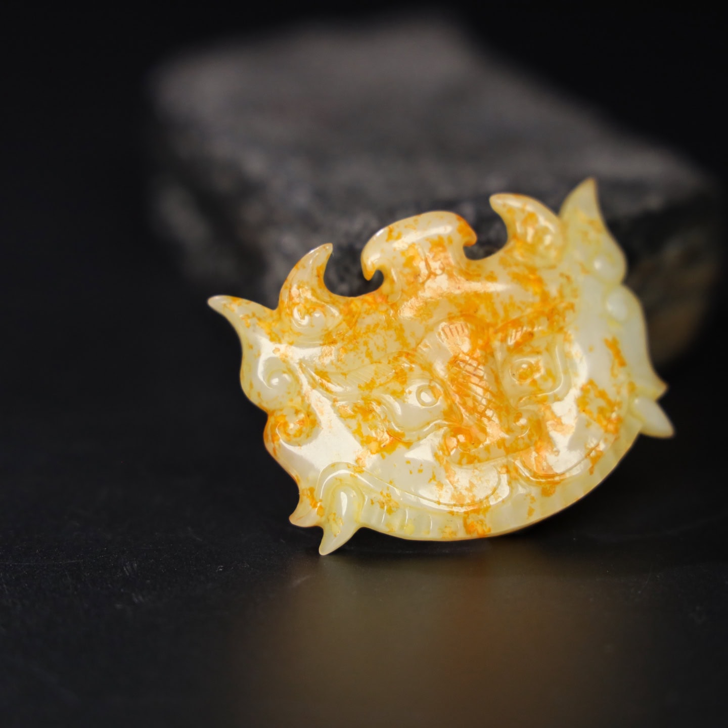 Chinese Natural Jade Carved Pendant