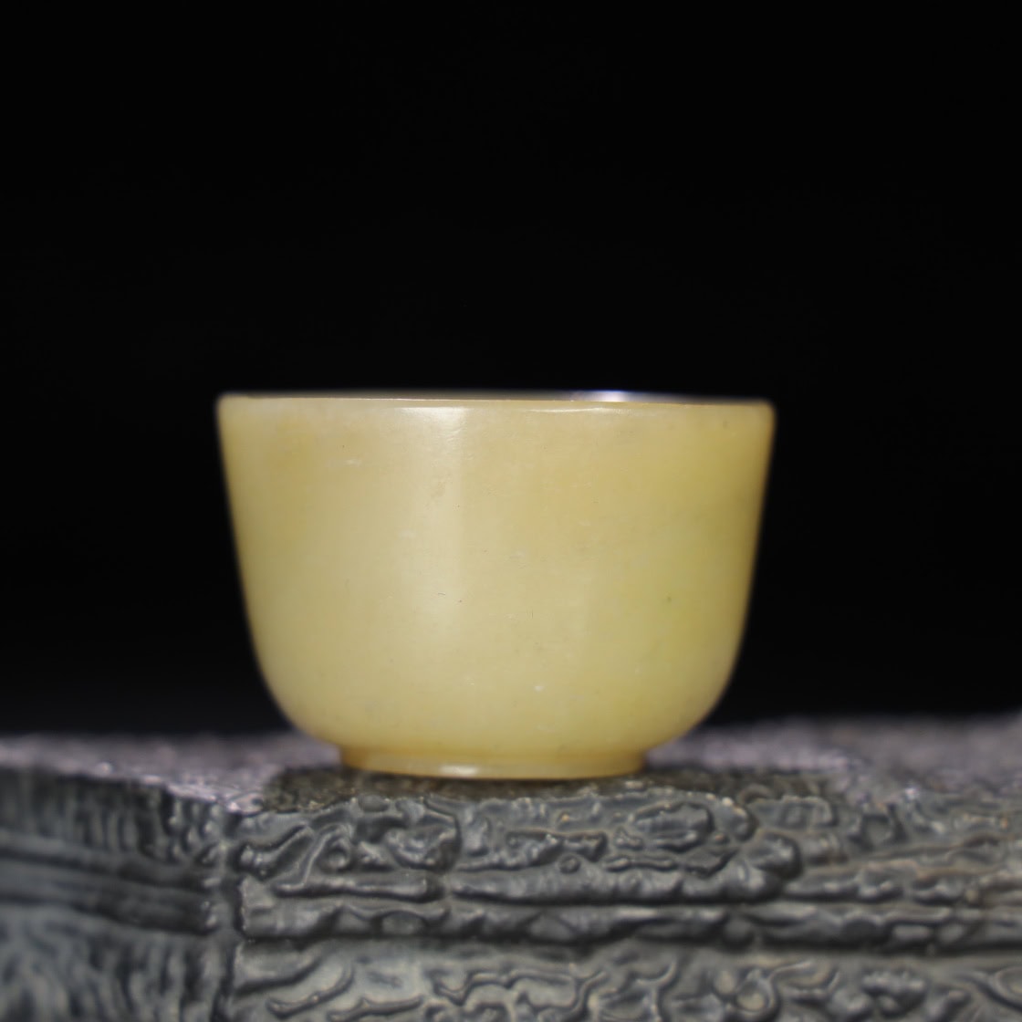 Chinese Natural Jade Carved Tea bowl