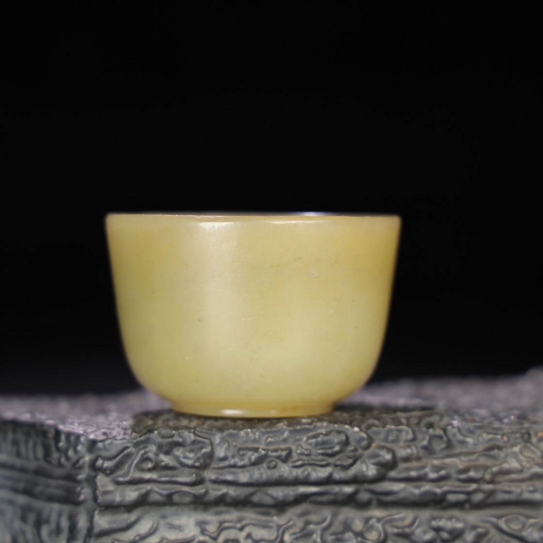 Chinese Natural Jade Carved Tea bowl