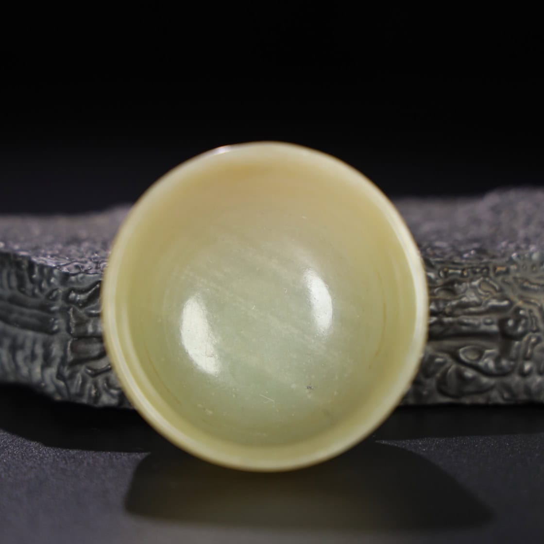 Chinese Natural Jade Carved Tea bowl