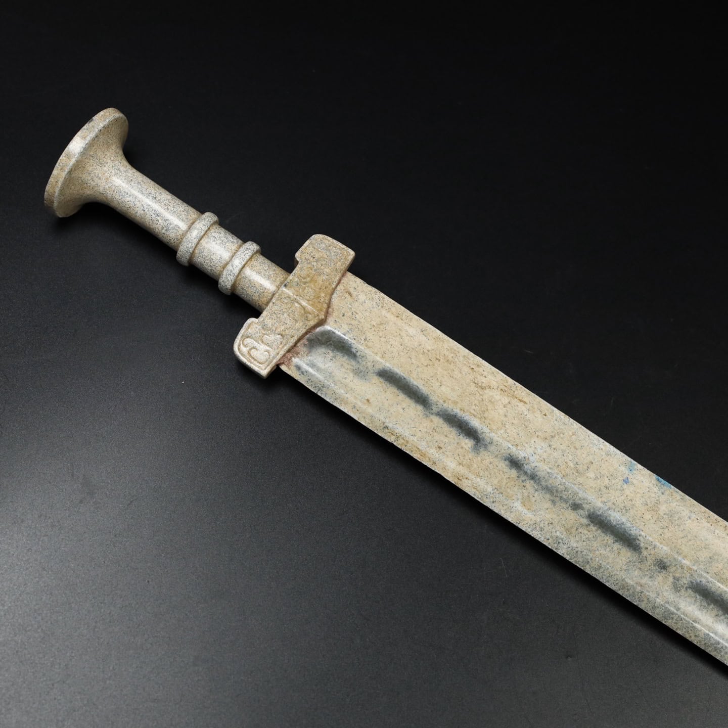Chinese Natural Jade Carved Sword
