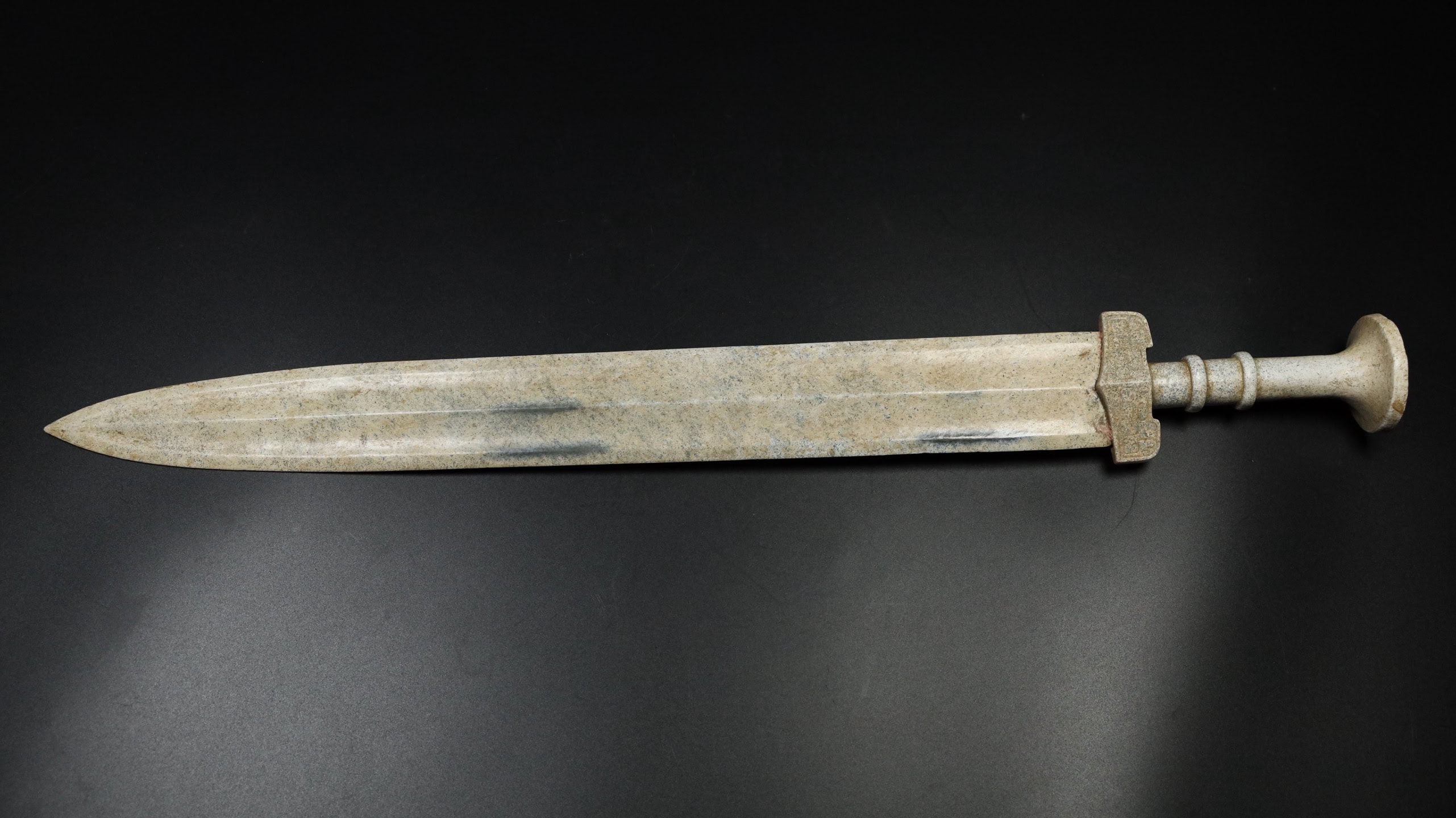 Chinese Natural Jade Carved Sword