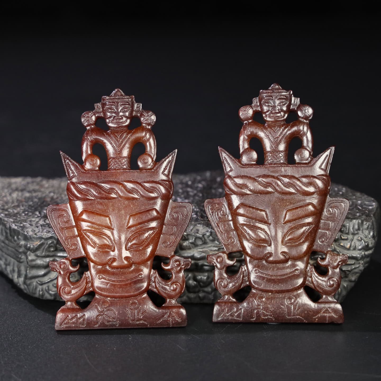 Chinese Natural Jade Carved Soldier Talisman