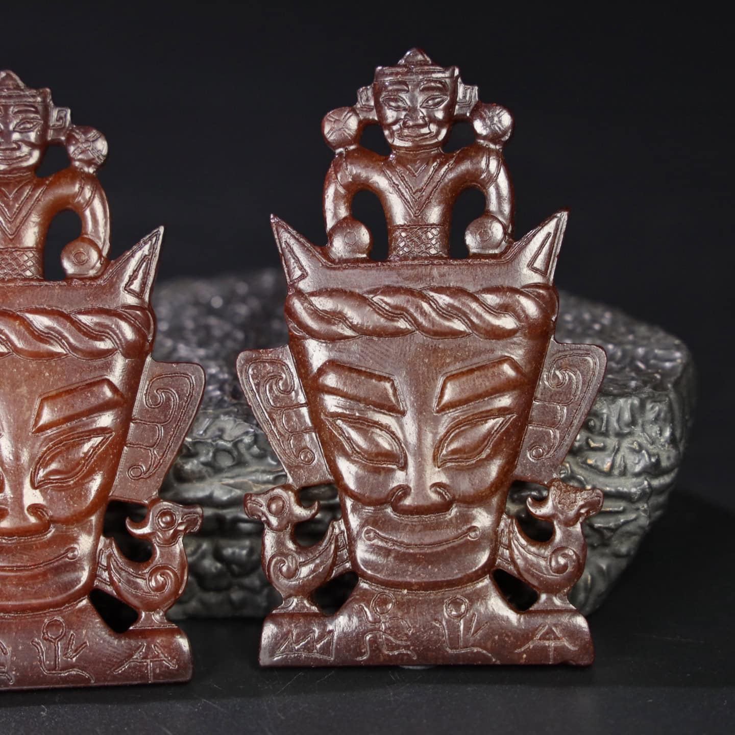 Chinese Natural Jade Carved Soldier Talisman