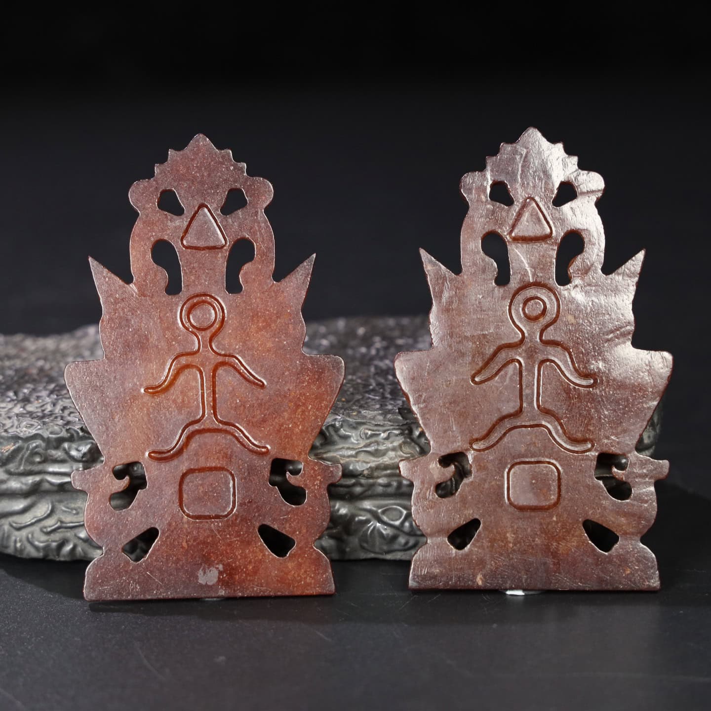 Chinese Natural Jade Carved Soldier Talisman