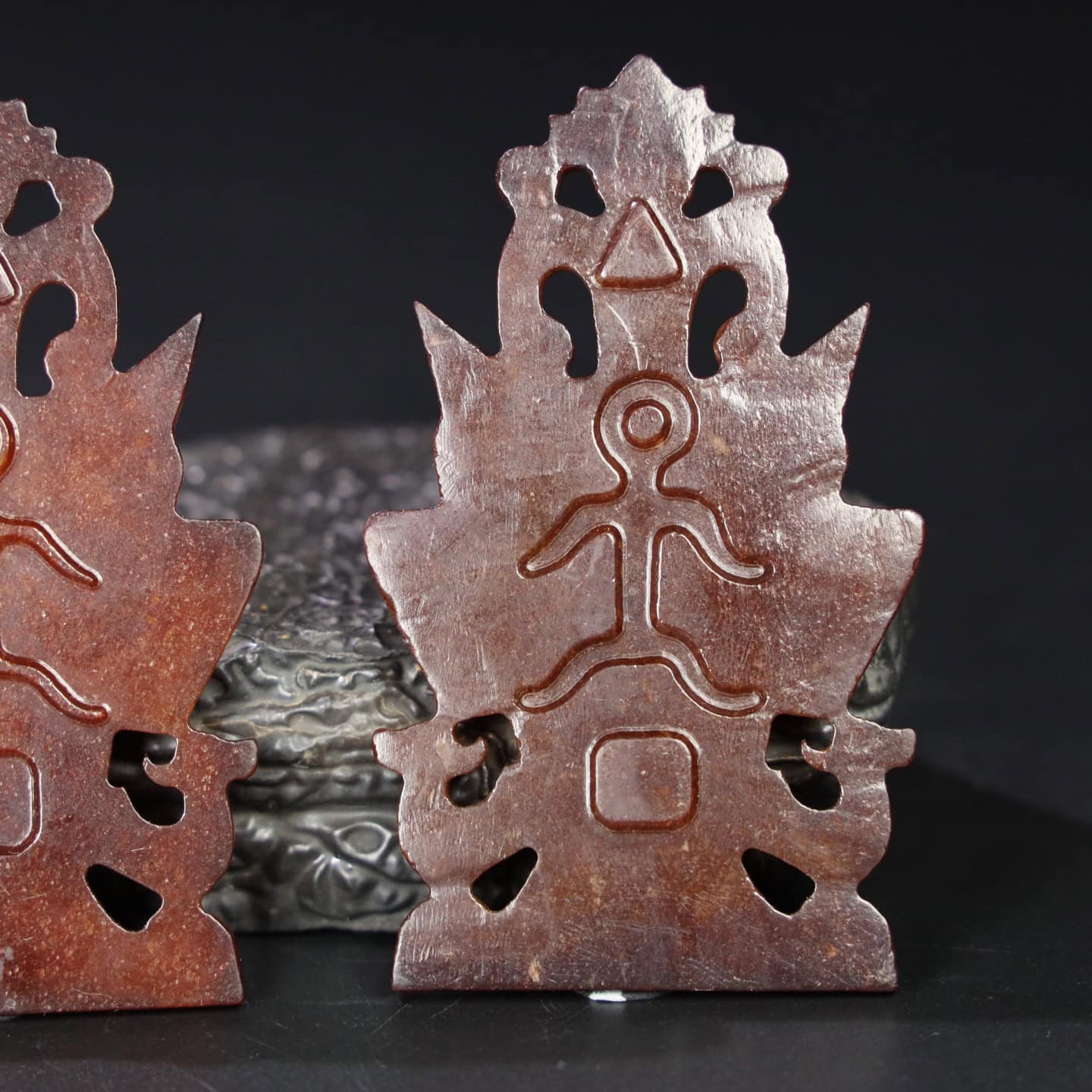 Chinese Natural Jade Carved Soldier Talisman