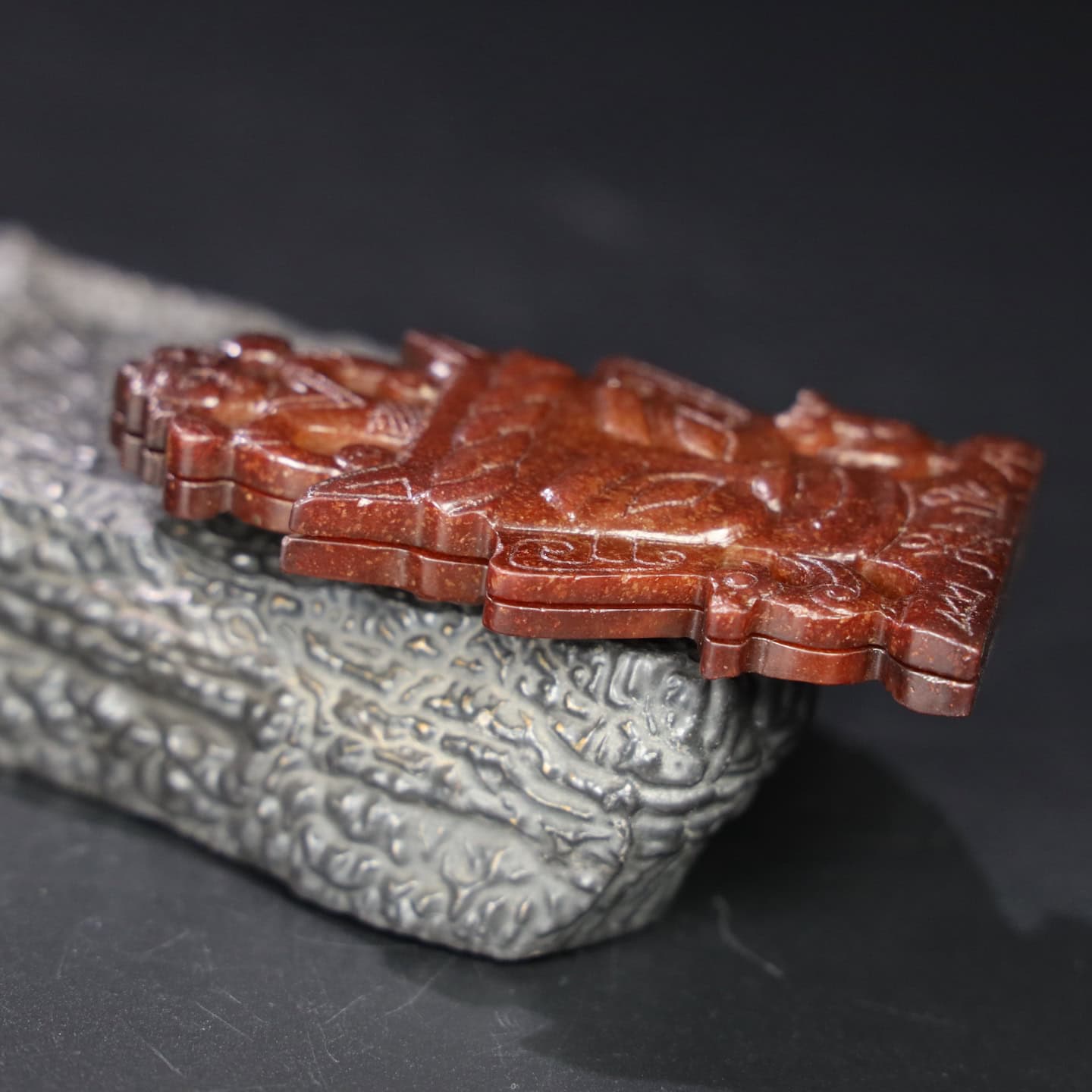 Chinese Natural Jade Carved Soldier Talisman