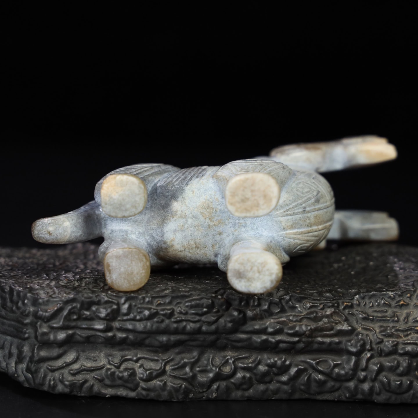 Chinese Natural Jade Carved Deer Pendant