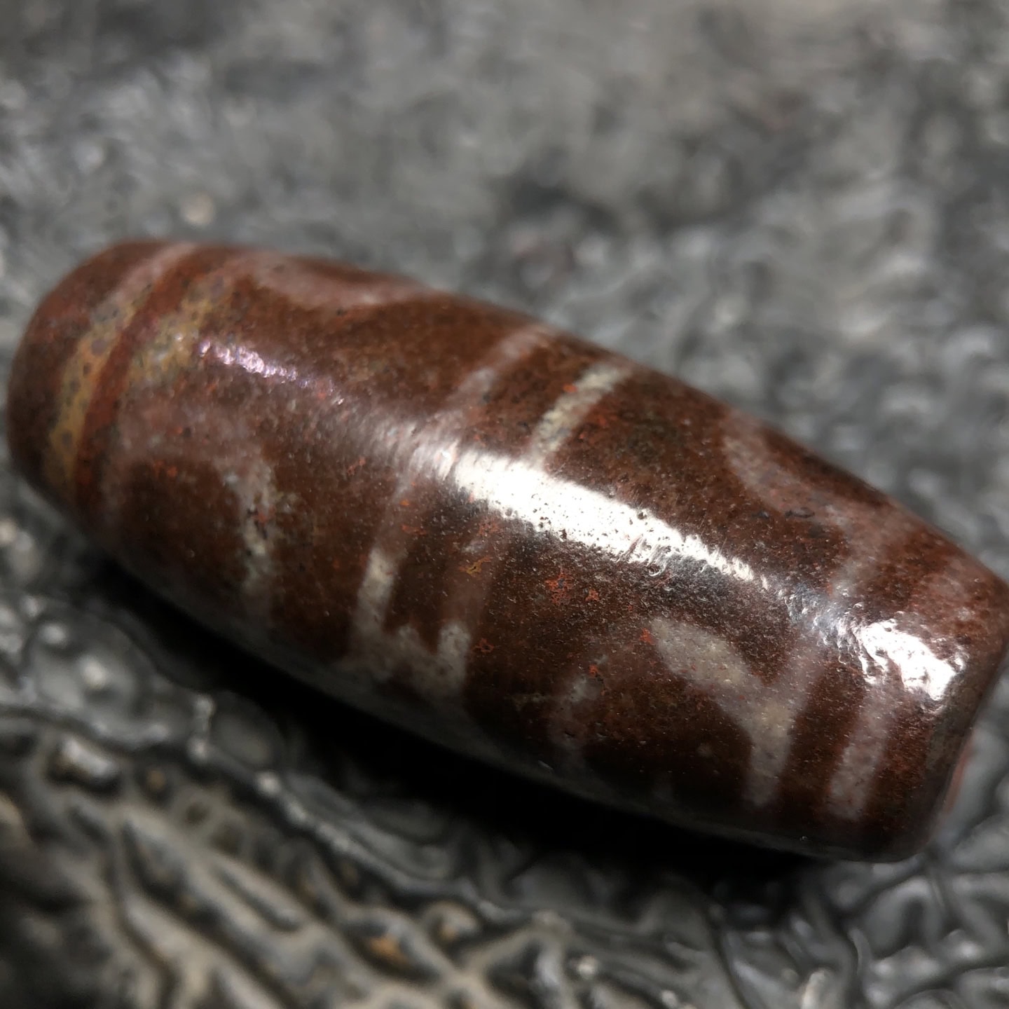 Chinese Natural Agate DZI Beads