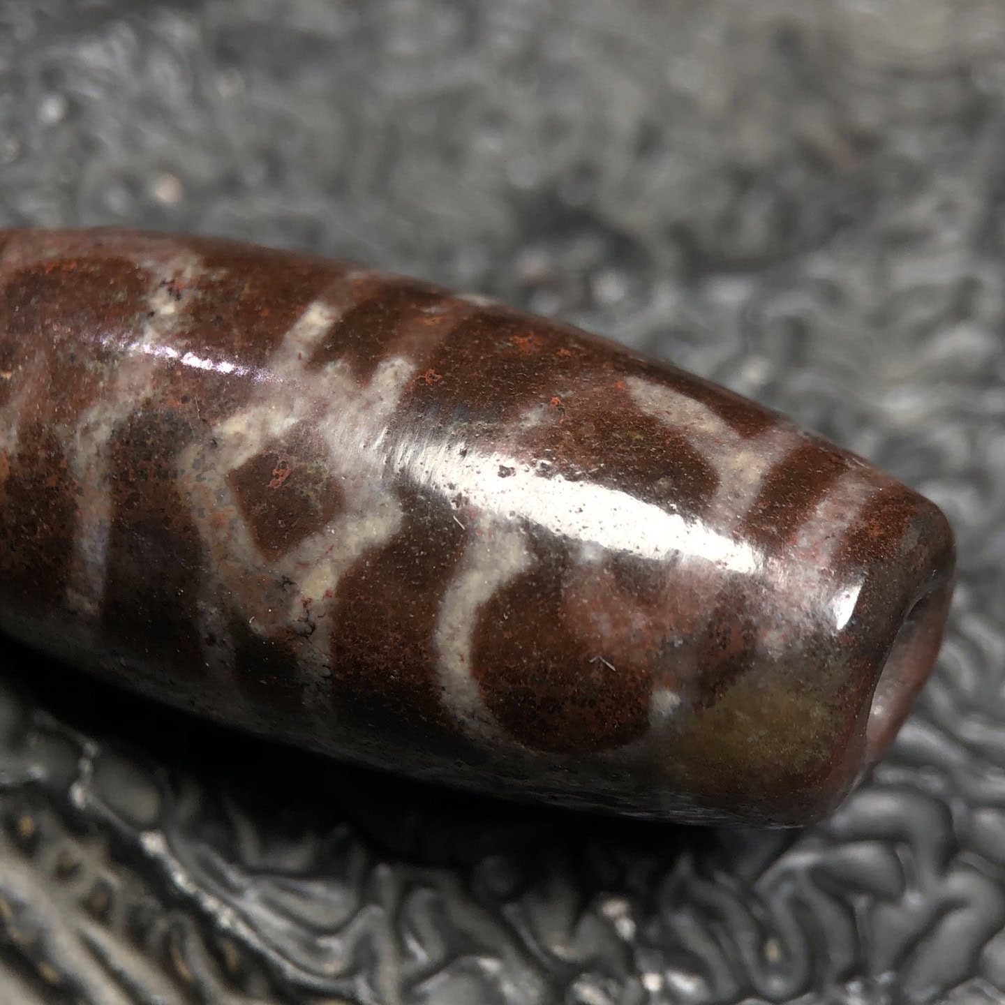 Chinese Natural Agate DZI Beads