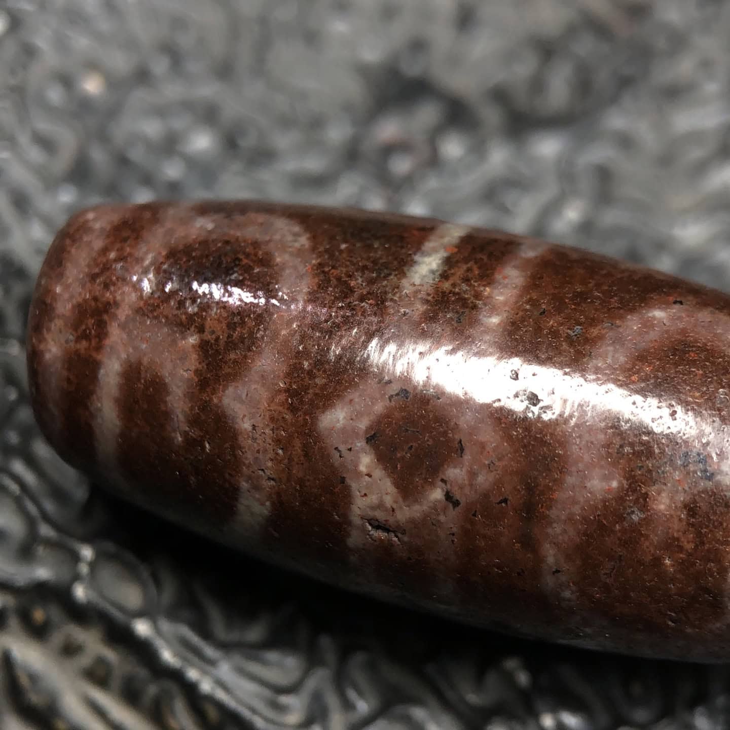 Chinese Natural Agate DZI Beads