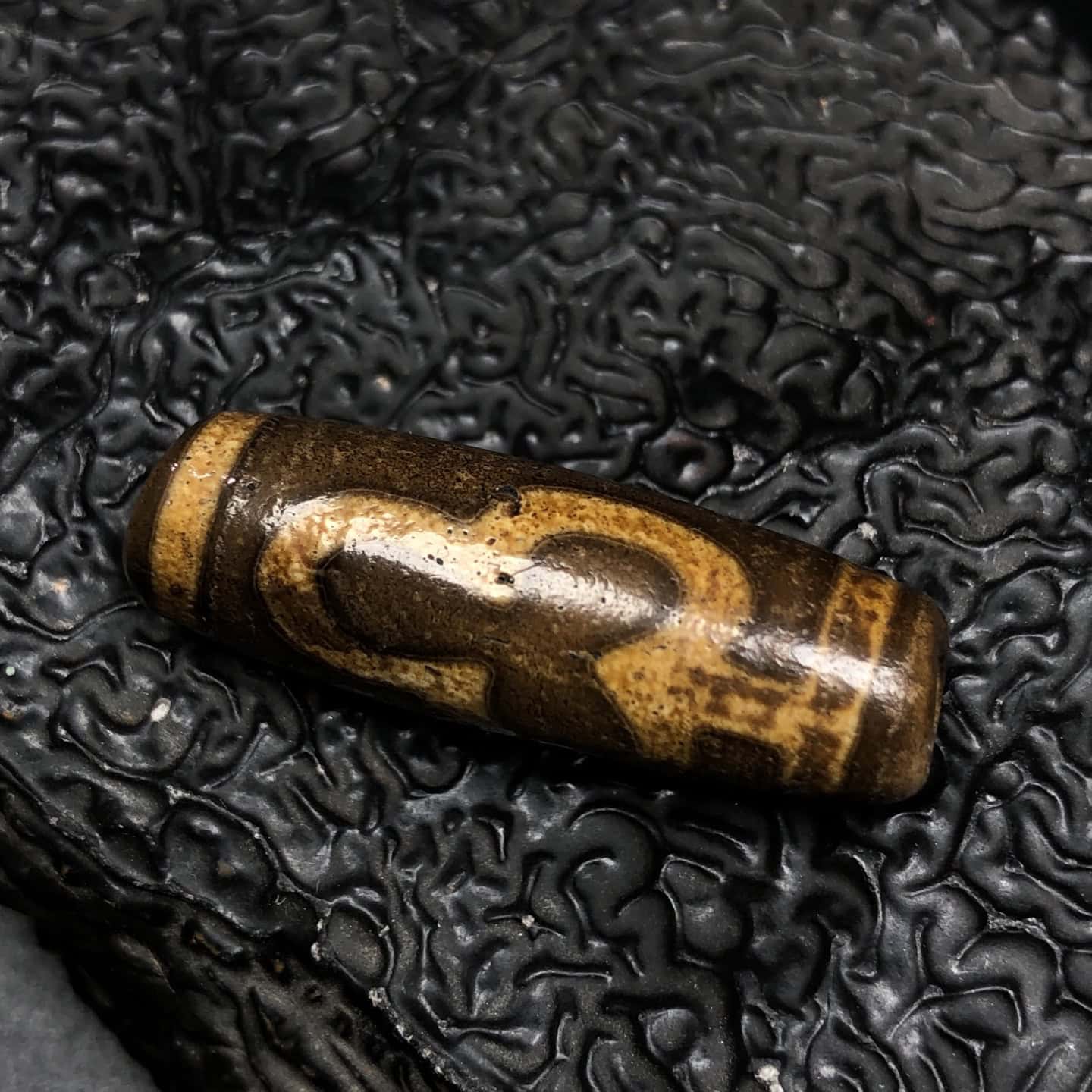 Chinese Natural Agate DZI Beads
