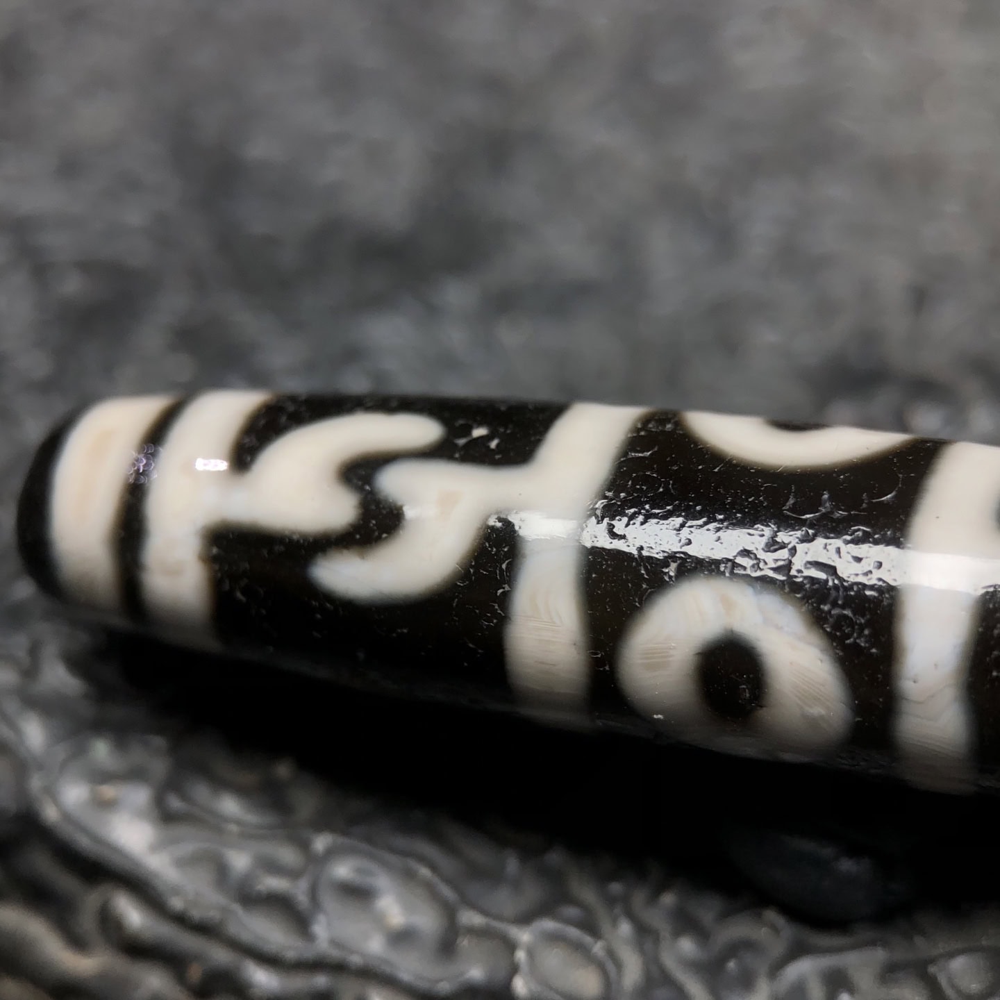 Chinese Natural Agate DZI Beads