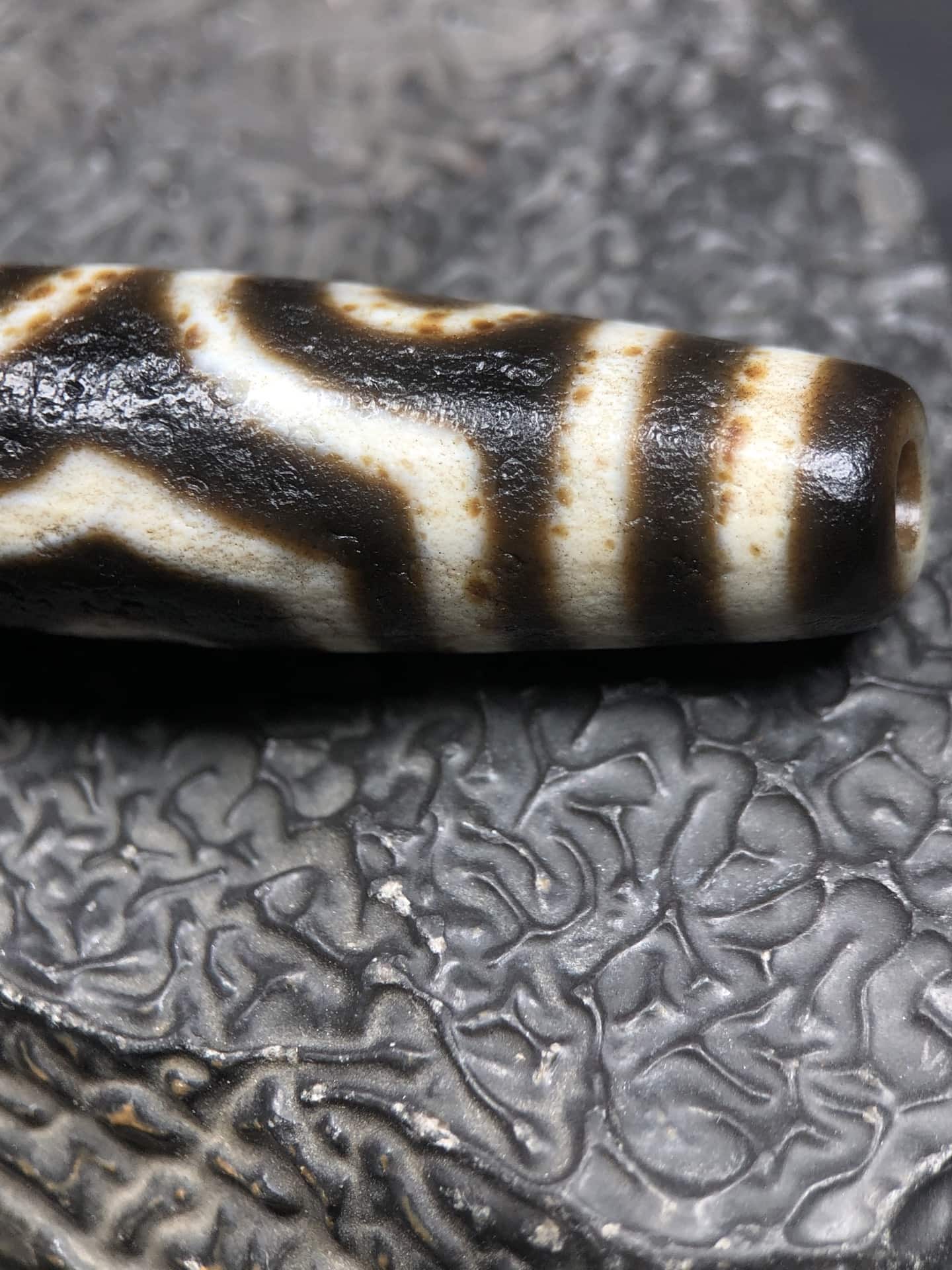 Chinese Natural Agate DZI Beads