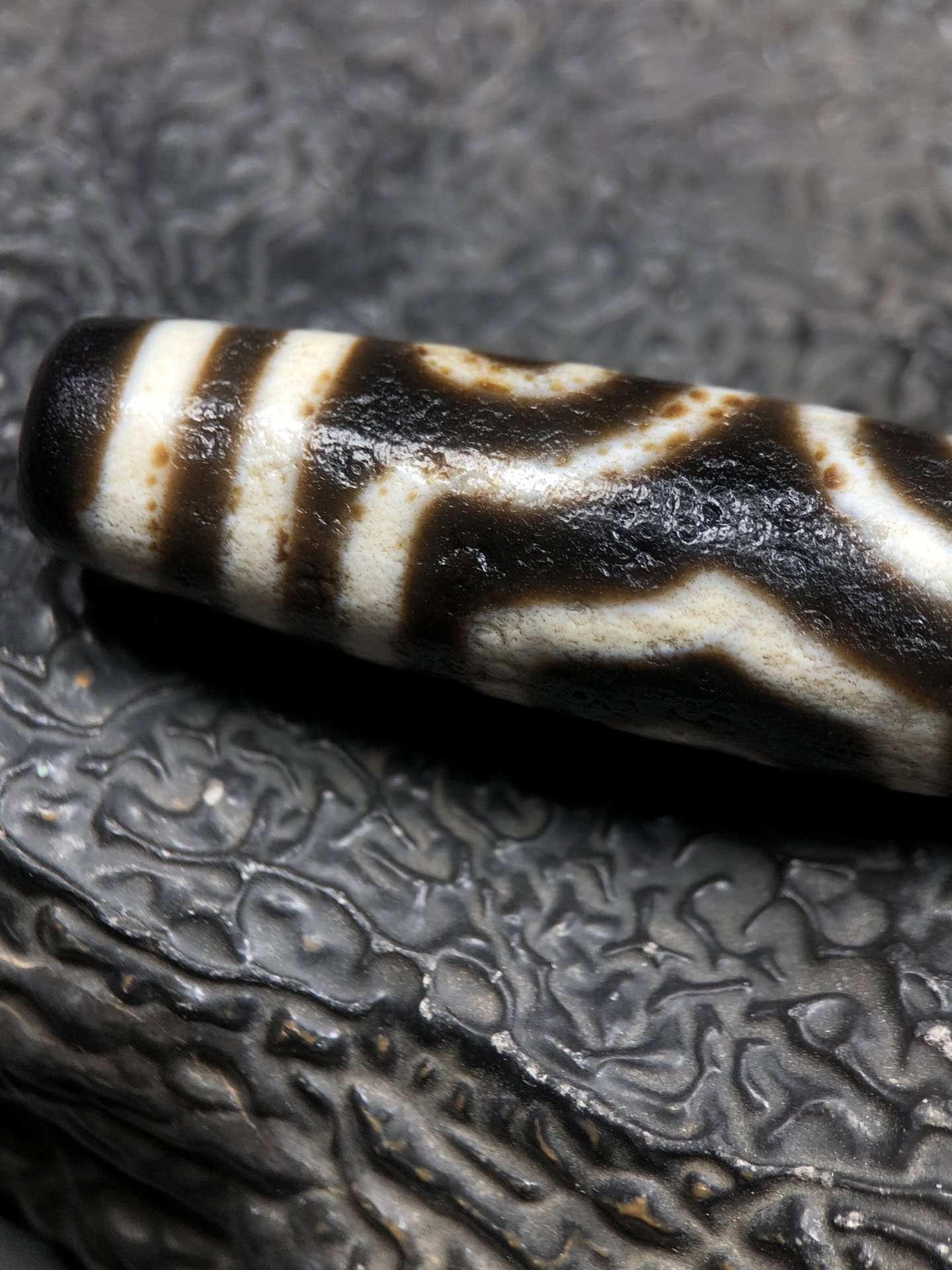 Chinese Natural Agate DZI Beads