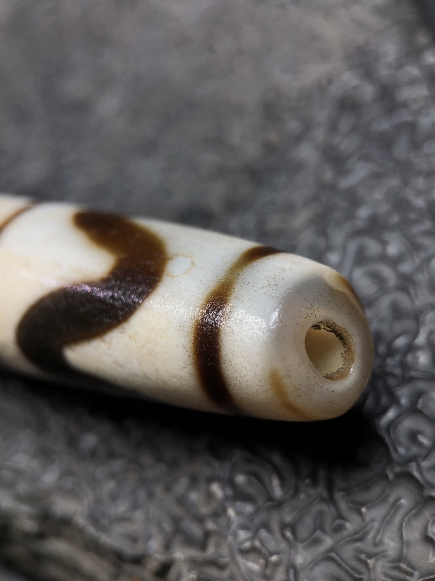 Chinese Natural Agate DZI Beads
