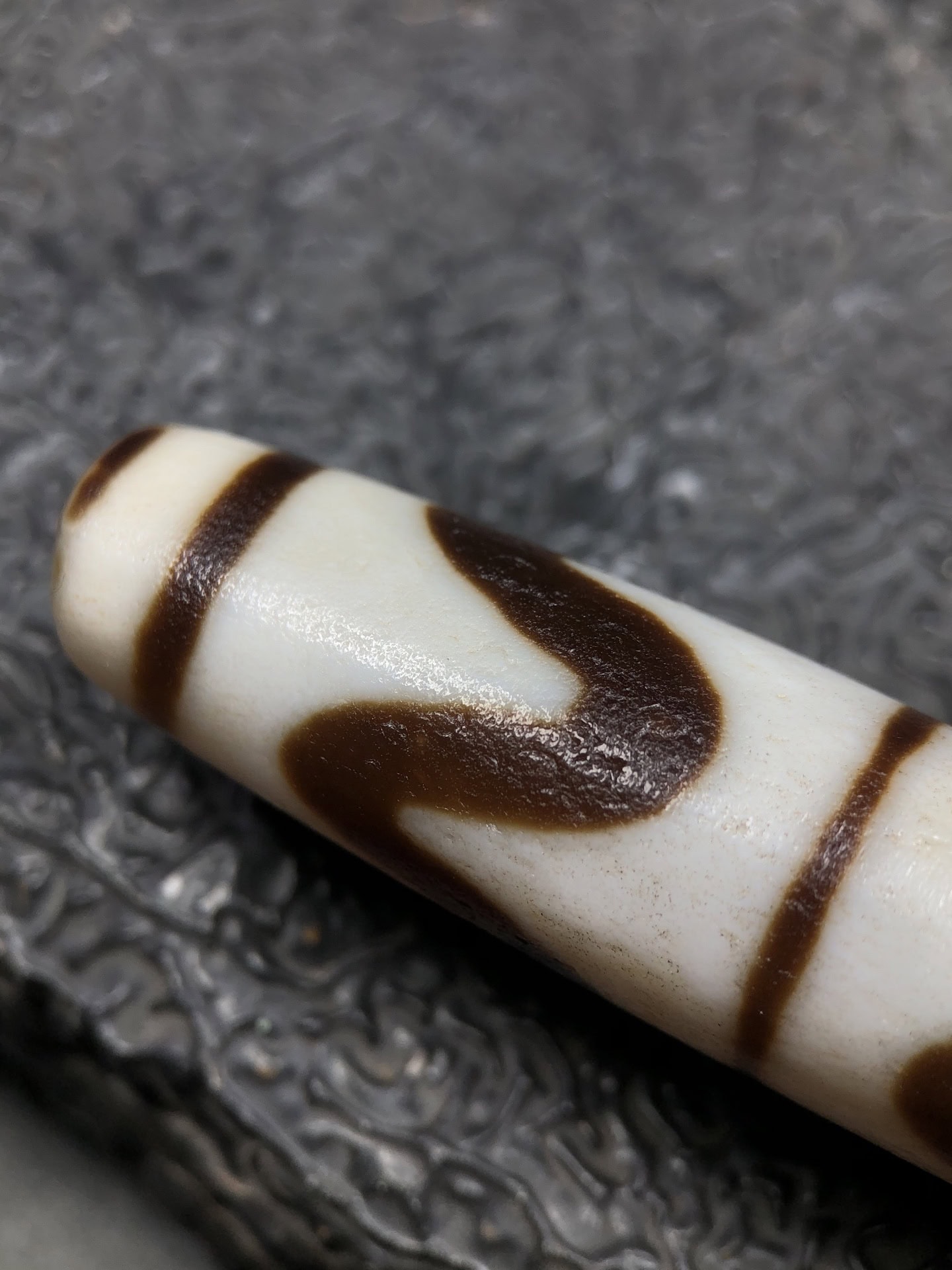 Chinese Natural Agate DZI Beads