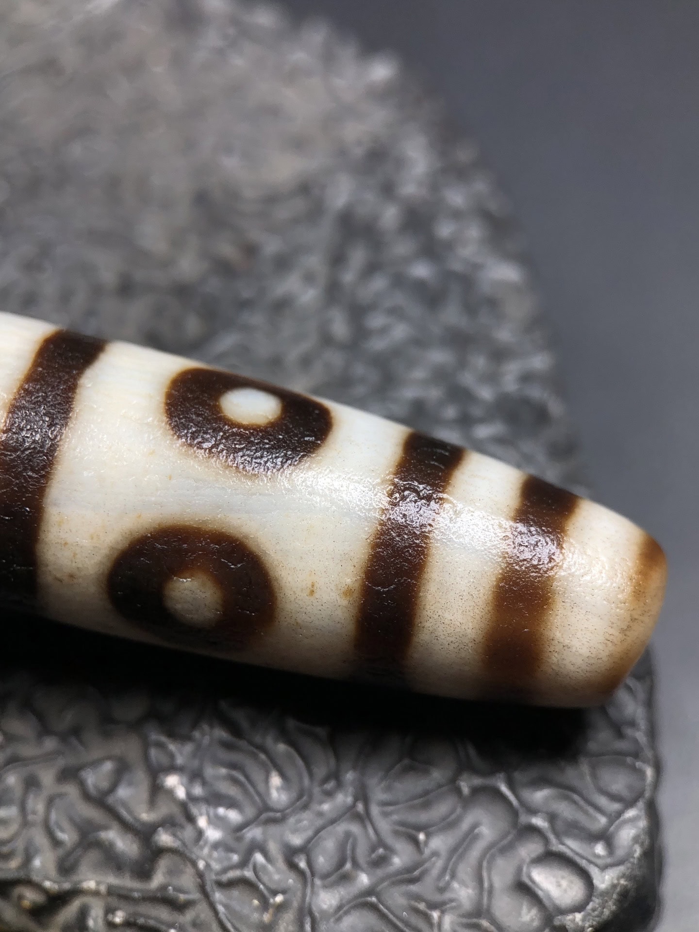 Chinese Natural Agate DZI Beads