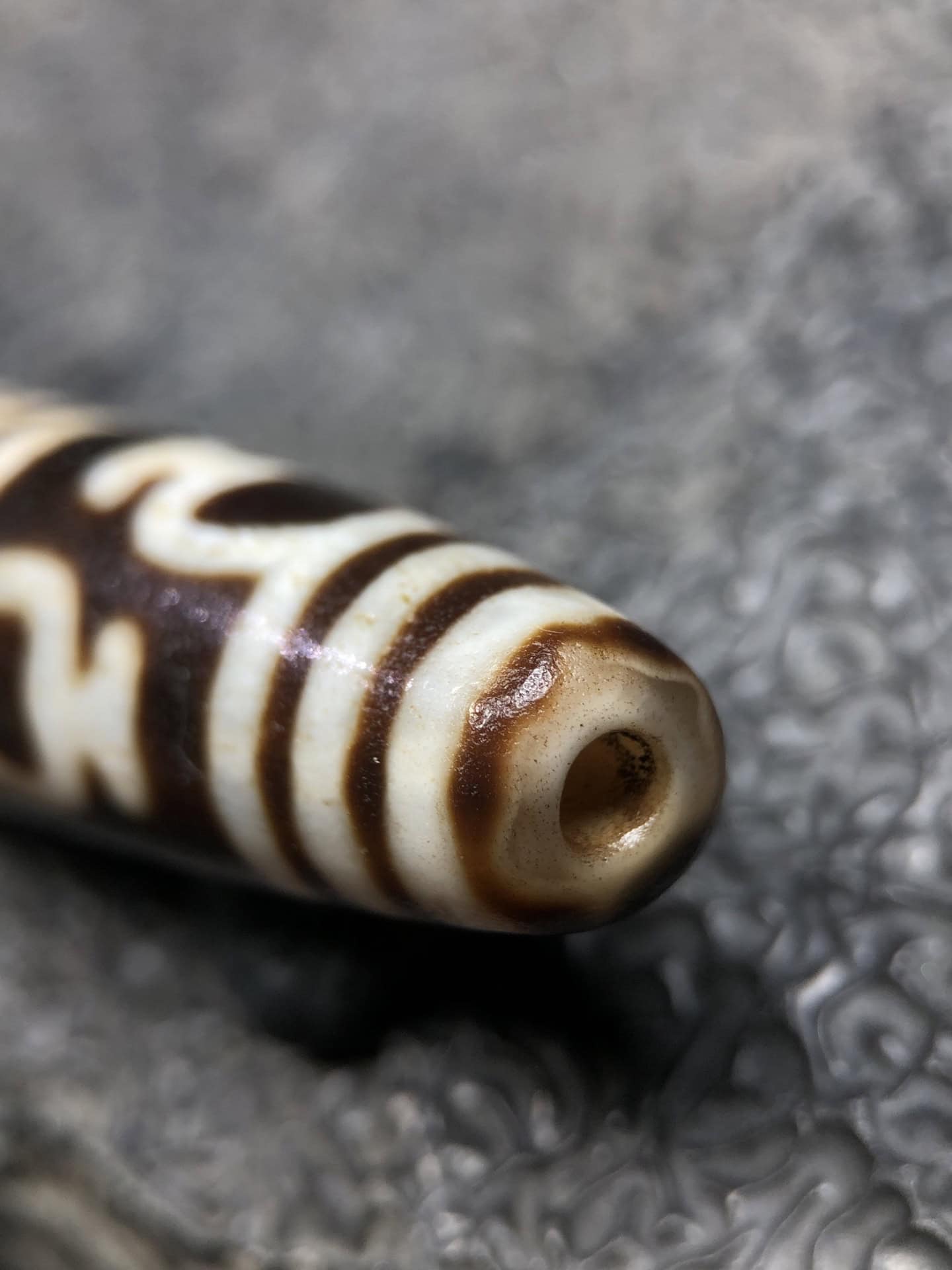 Chinese Natural Agate DZI Beads