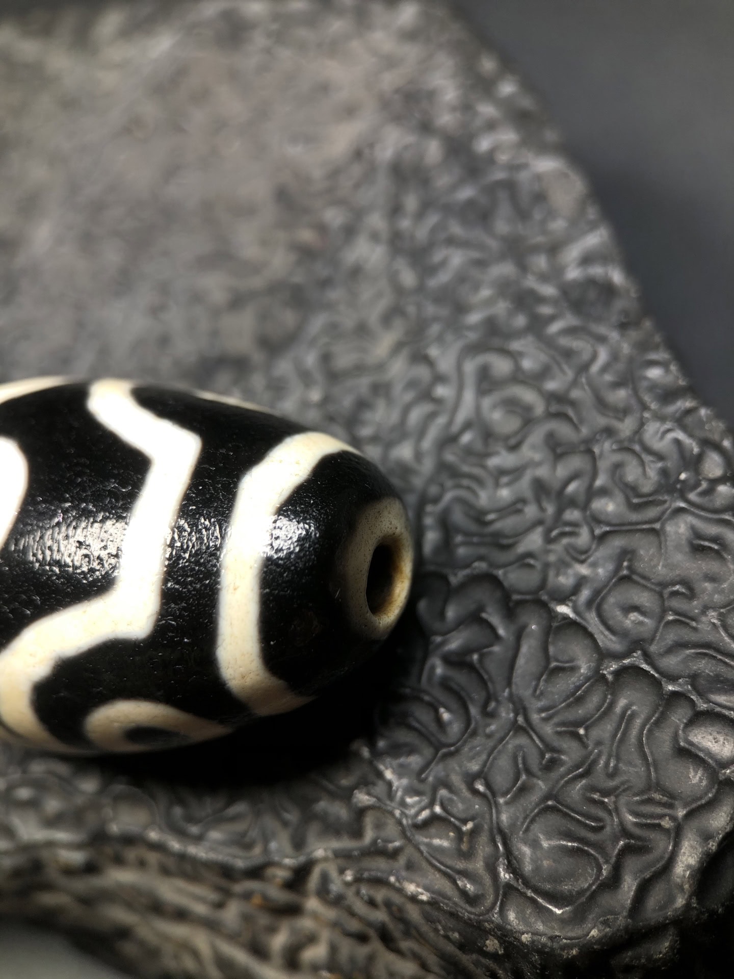 Chinese Natural Agate DZI Beads