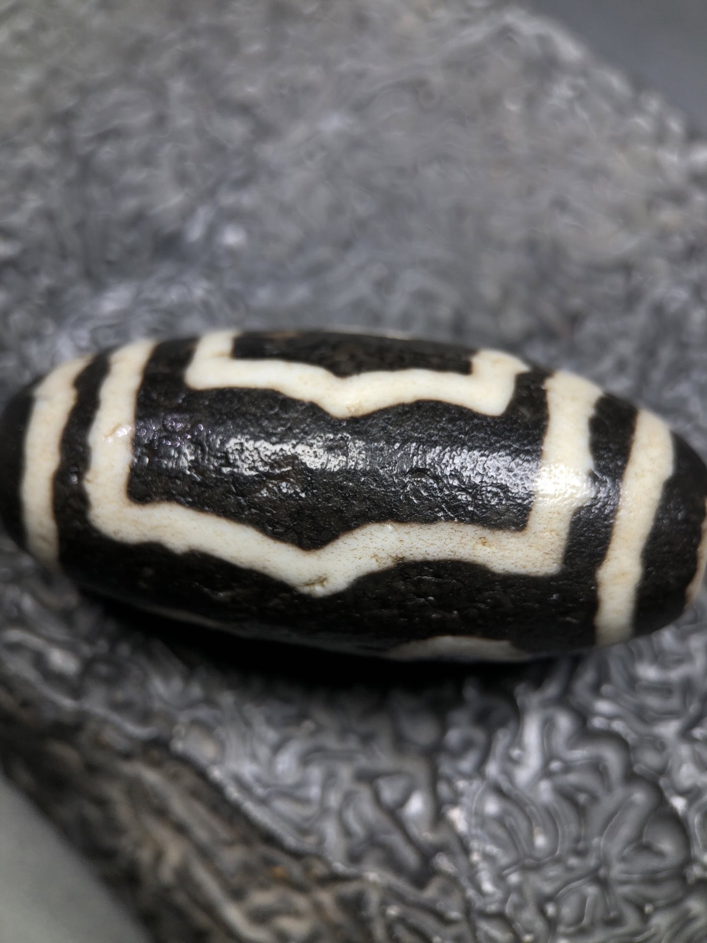 Chinese Natural Agate DZI Beads