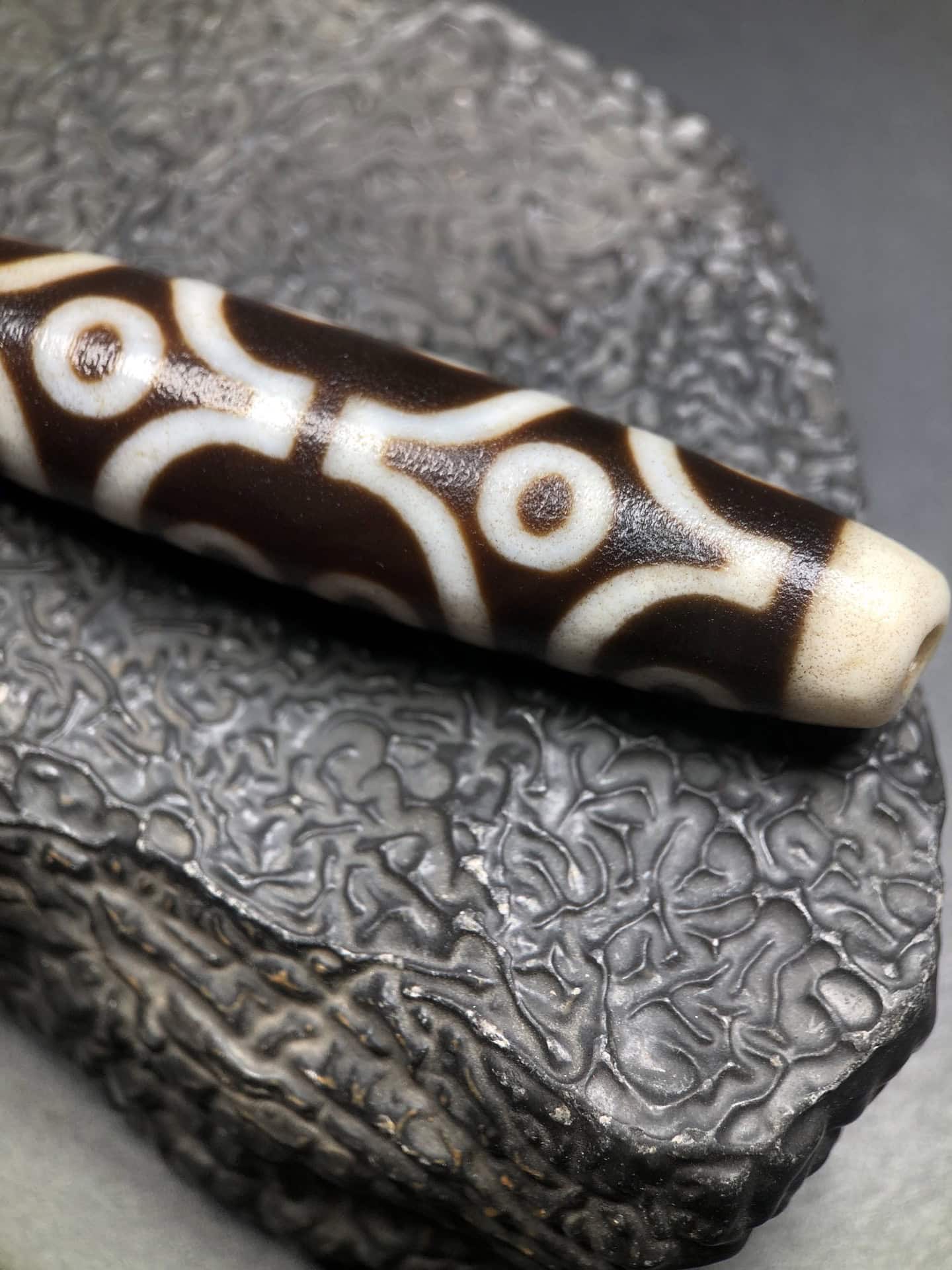Chinese Natural Agate DZI Beads