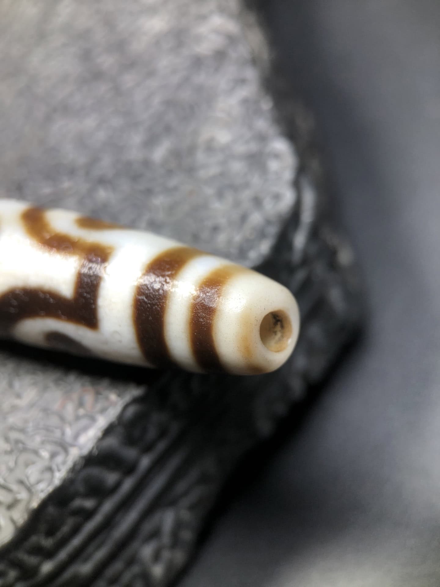 Chinese Natural Agate DZI Beads