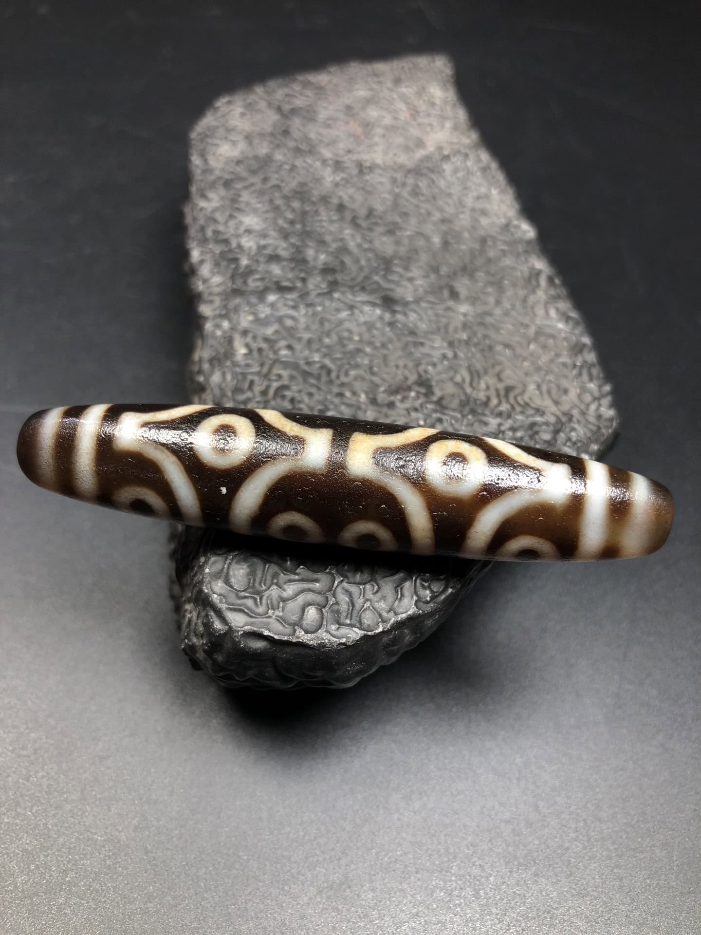 Chinese Natural Agate DZI Beads