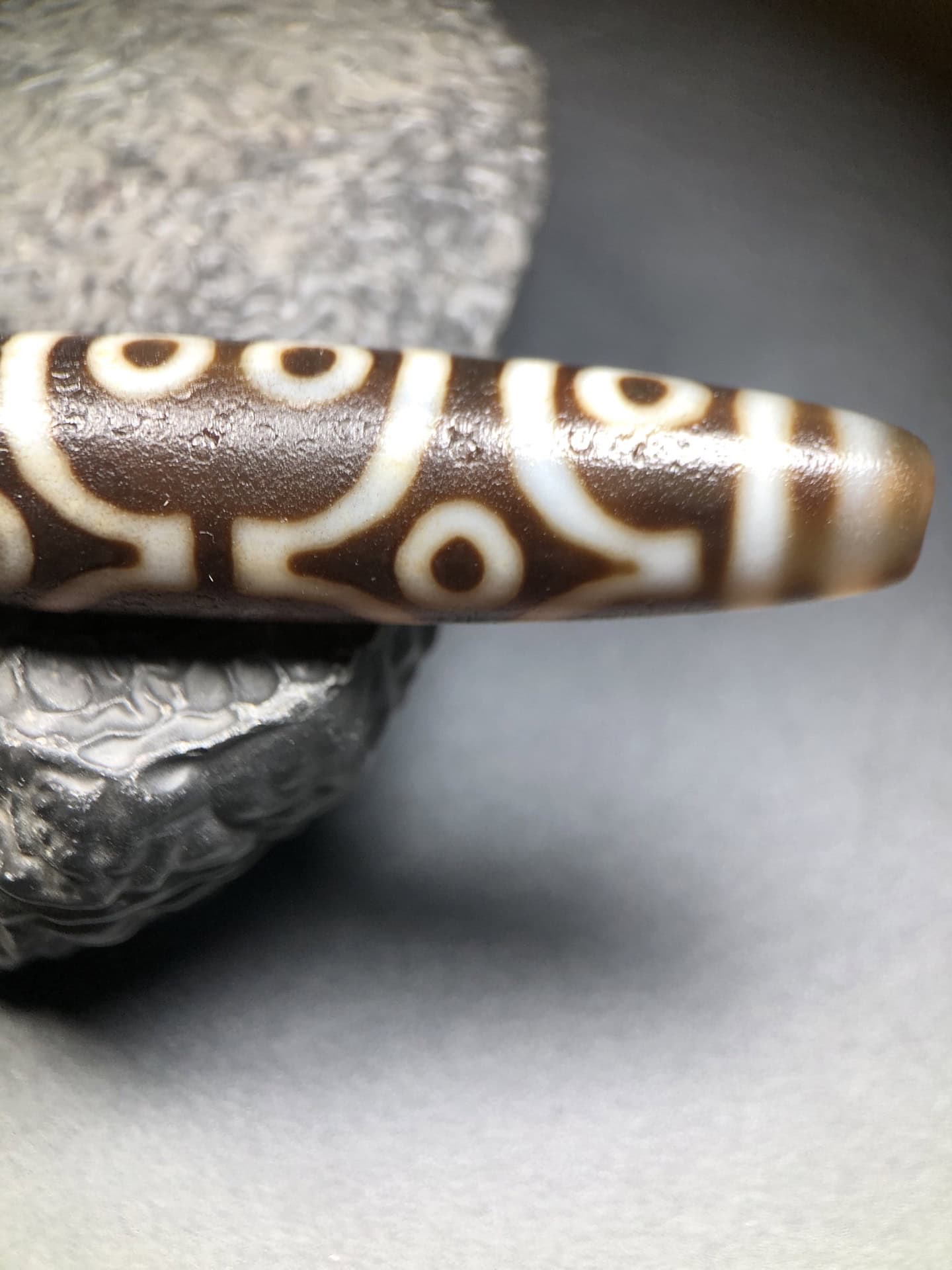 Chinese Natural Agate DZI Beads