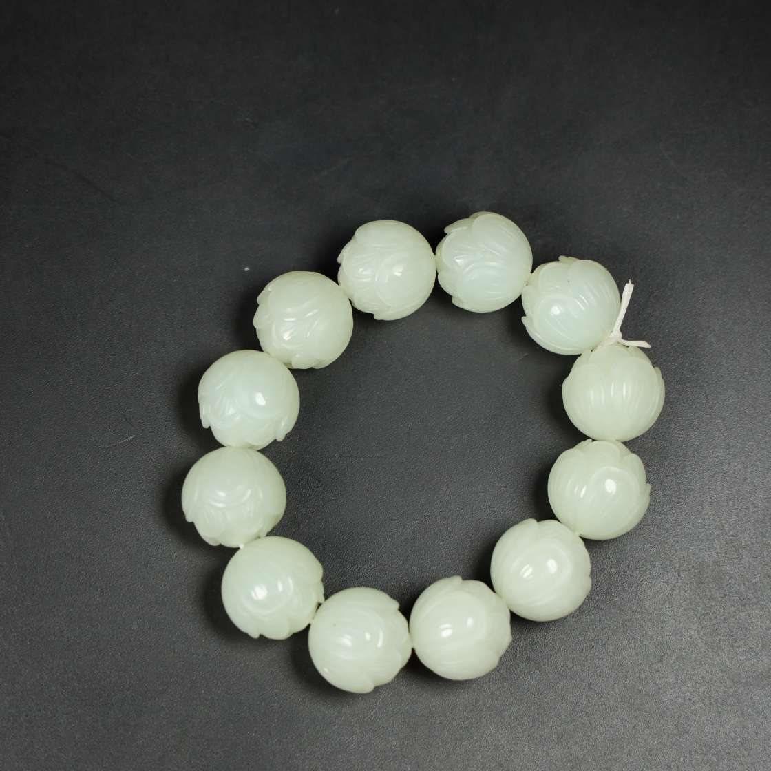 Chinese Natural Jade Carved Bracelet